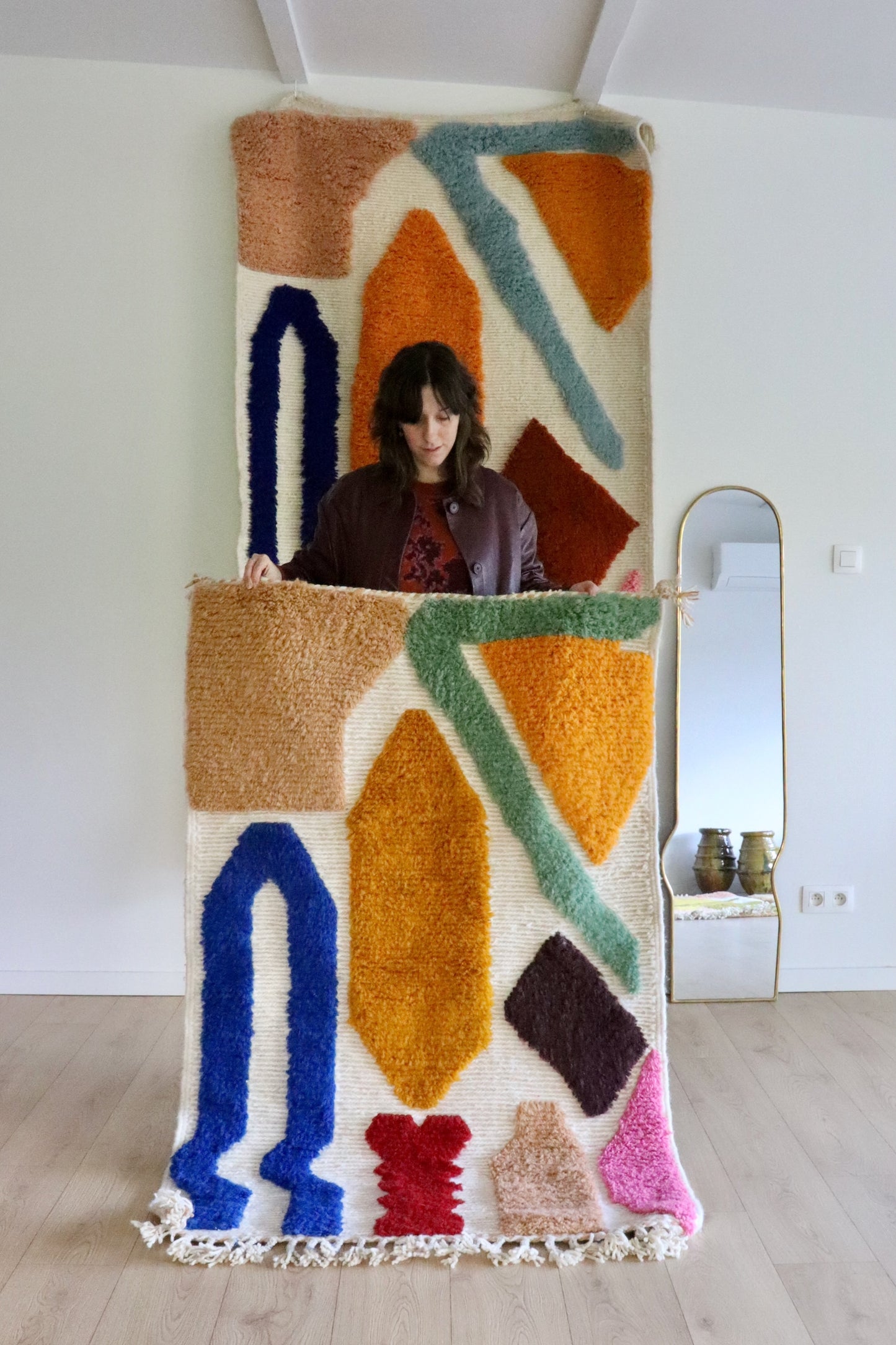 Wall Hanging Moroccan Beni Ouarain Rug (1031) - Tree of Colors