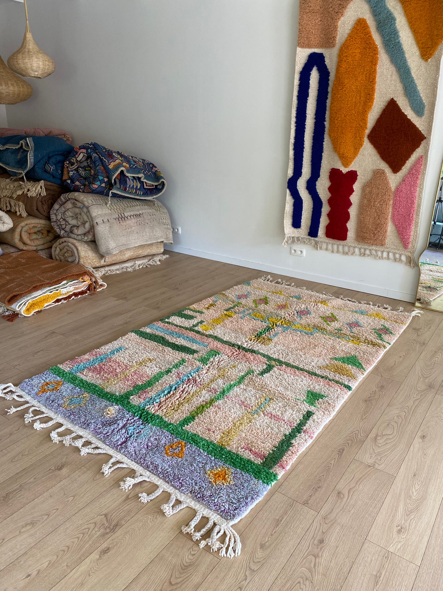 Beni Ouarain Moroccan Colorful Rug (972) 255x155 - Jaipur
