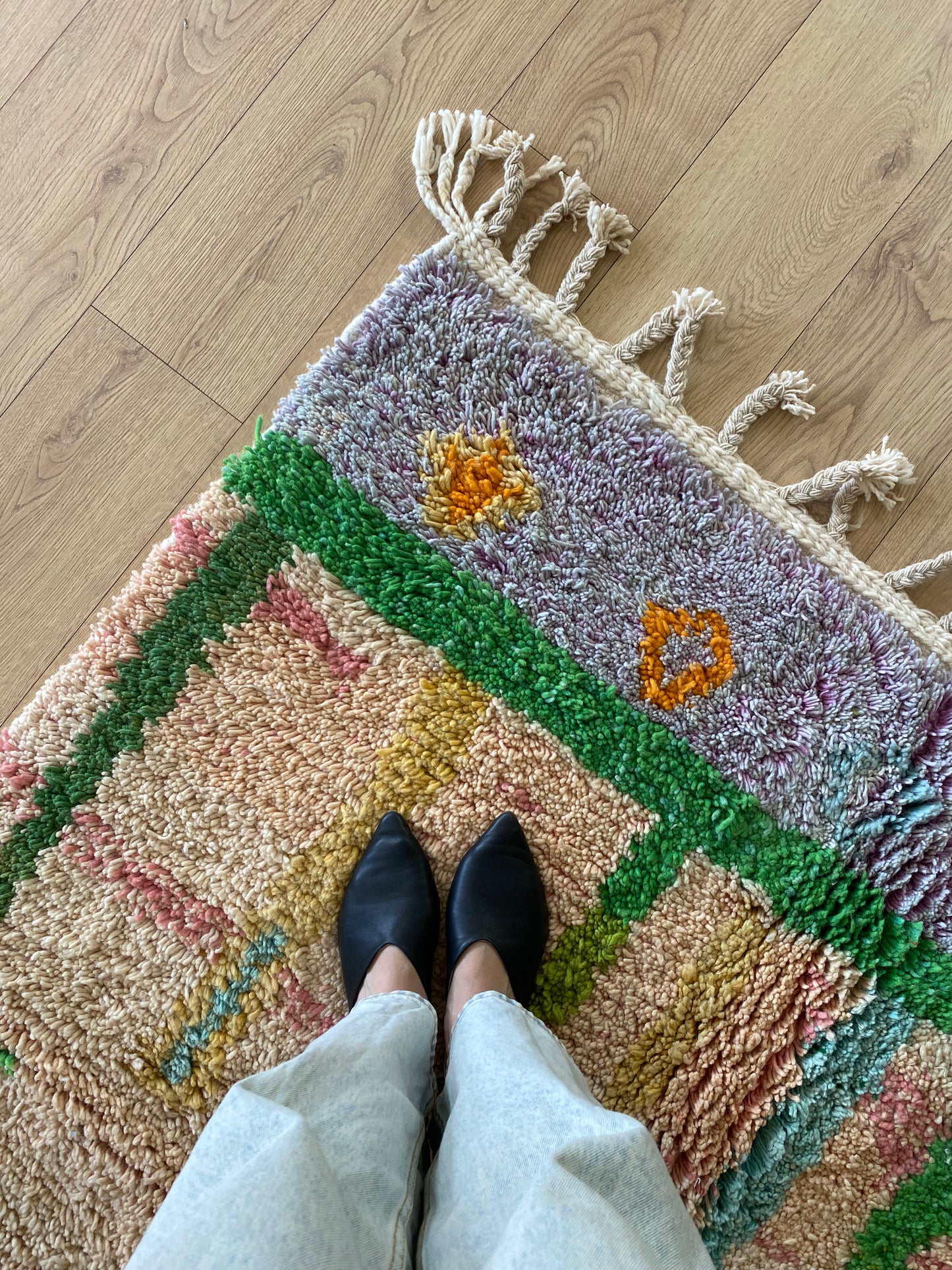Beni Ouarain Moroccan Colorful Rug (972) 255x155 - Jaipur