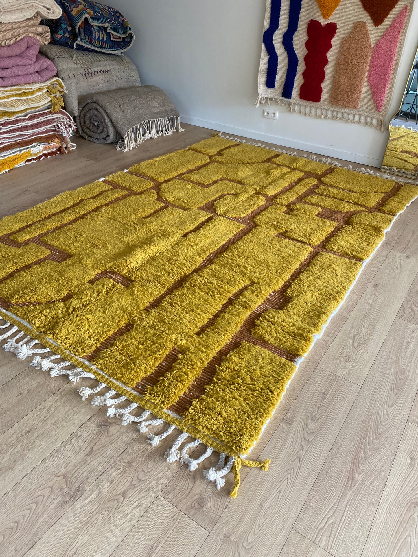 Beni Ouarain Moroccan Colorful Rug (961) 207x300cm - Sahara