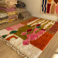Beni Ouarain Moroccan Colorful Rug (965) 315x210cm - Olive green