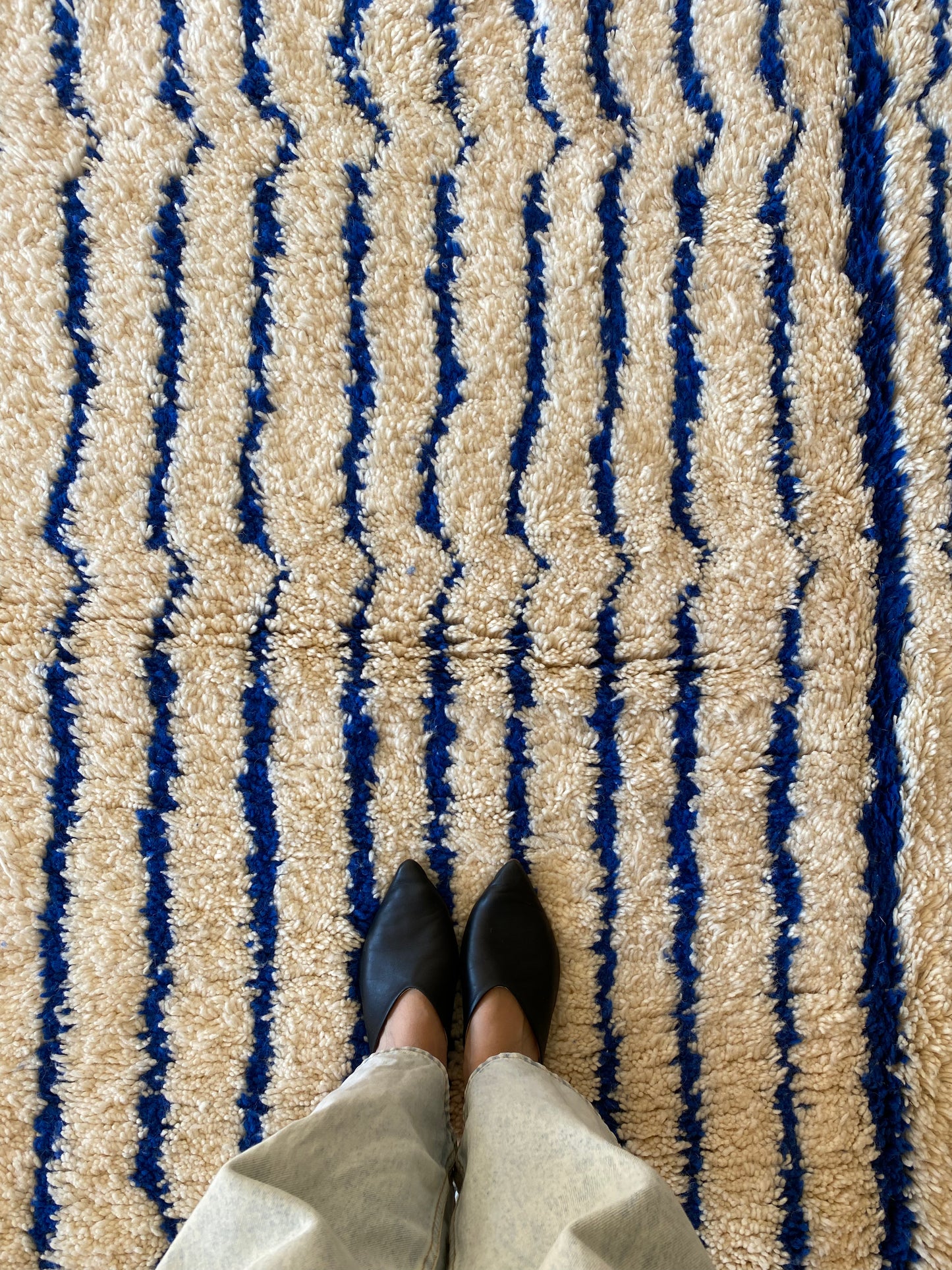 Beni Ouarain Moroccan Colorful Rug (990) 293x205cm - Sky
