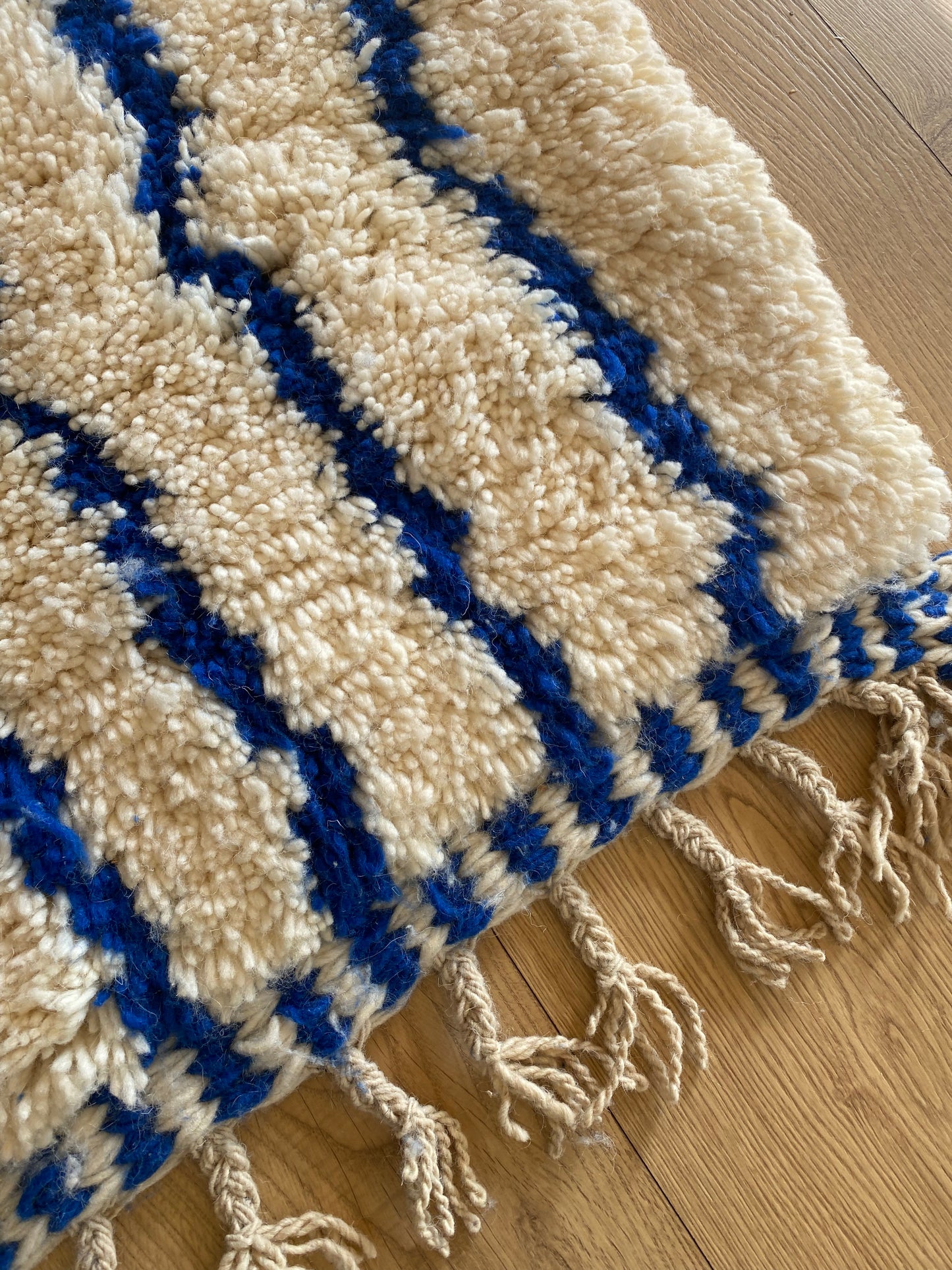 Beni Ouarain Moroccan Colorful Rug (990) 293x205cm - Sky