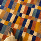 Beni Ouarain Moroccan Colorful Rug (966) 295x205cm - Blue Swimming Pool