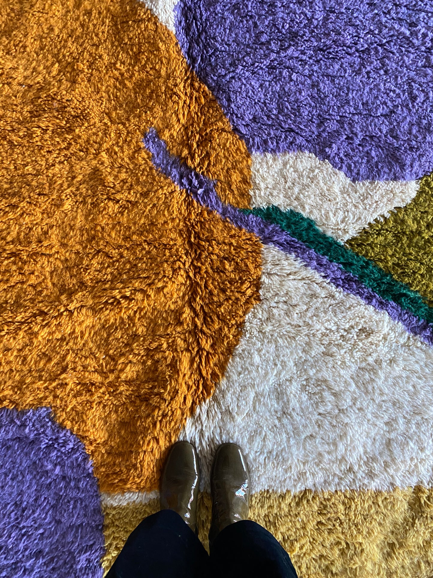 Beni Ouarain Marokkaans kleurrijk tapijt (1016) 270x187cm - Blueberry