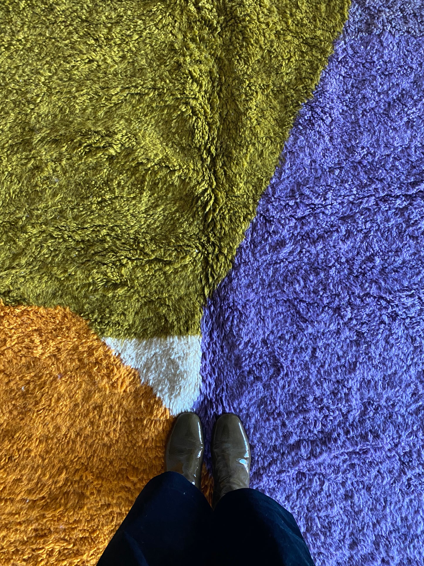 Beni Ouarain Marokkaans kleurrijk tapijt (1016) 270x187cm - Blueberry