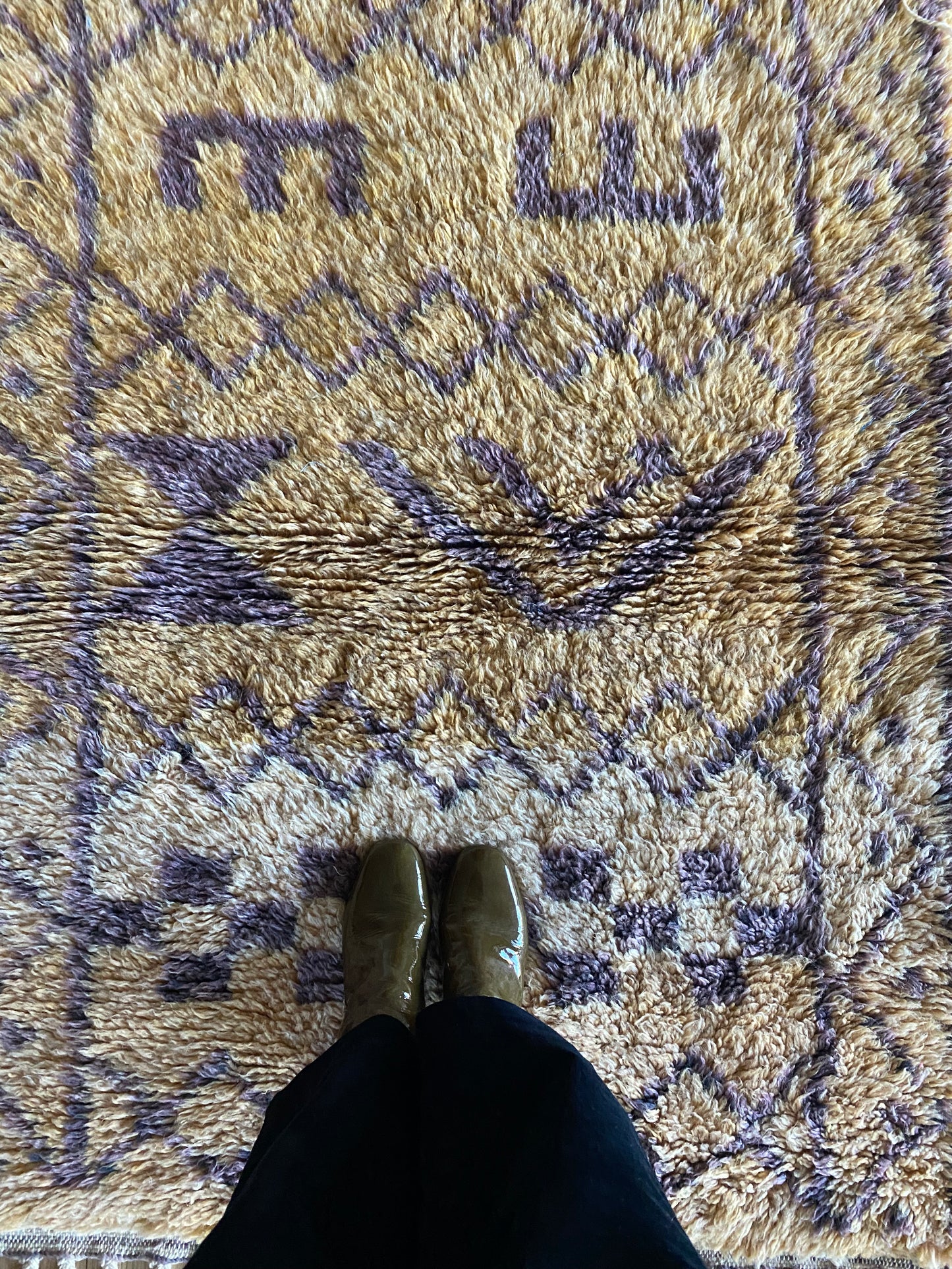 Beni Ouarain Marokkaans kleurrijk tapijt (999) 140x112cm - Lilac 1