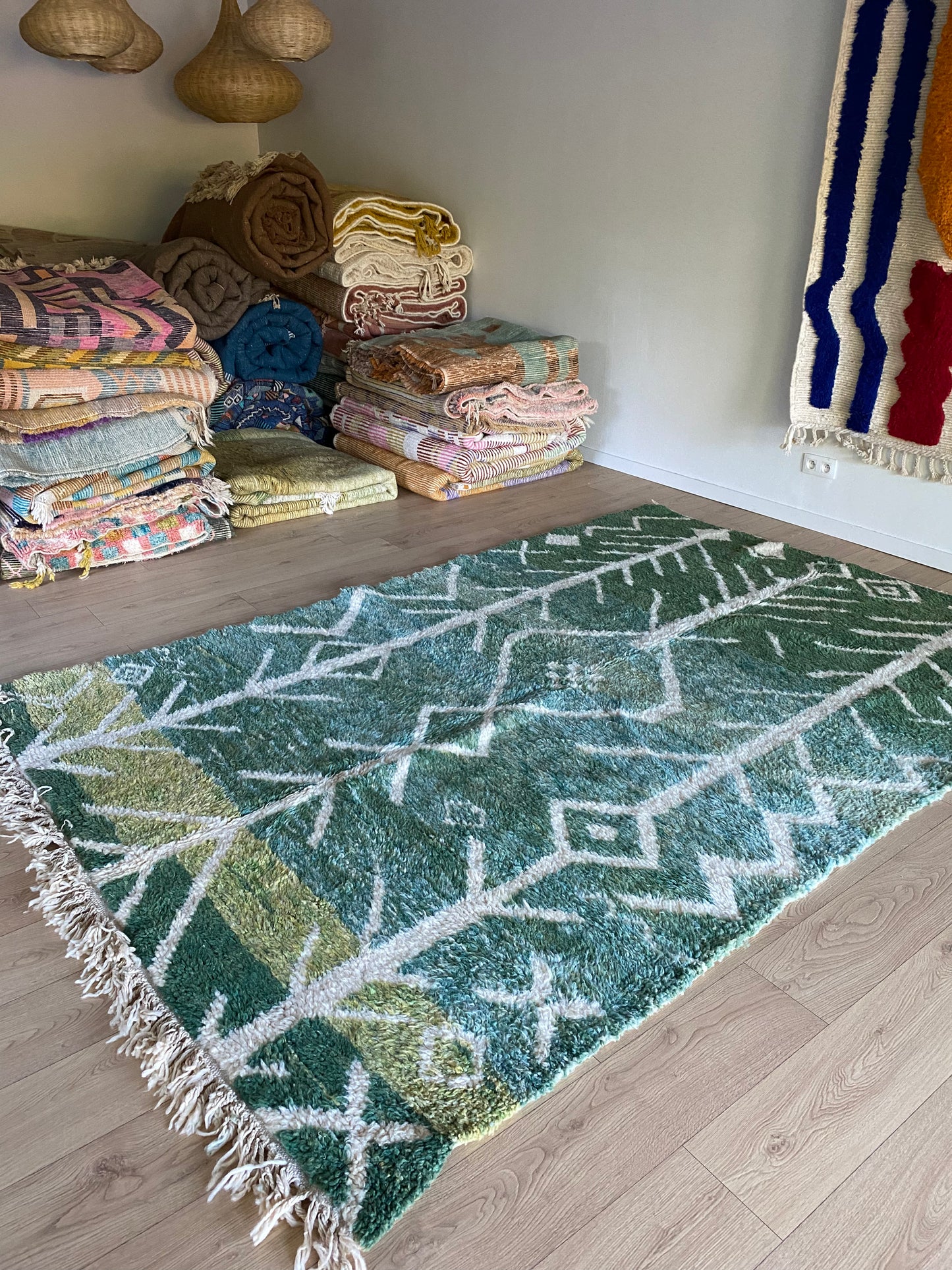 Beni Ouarain Marokkaans kleurrijk tapijt (1019) 298x196cm - Bali