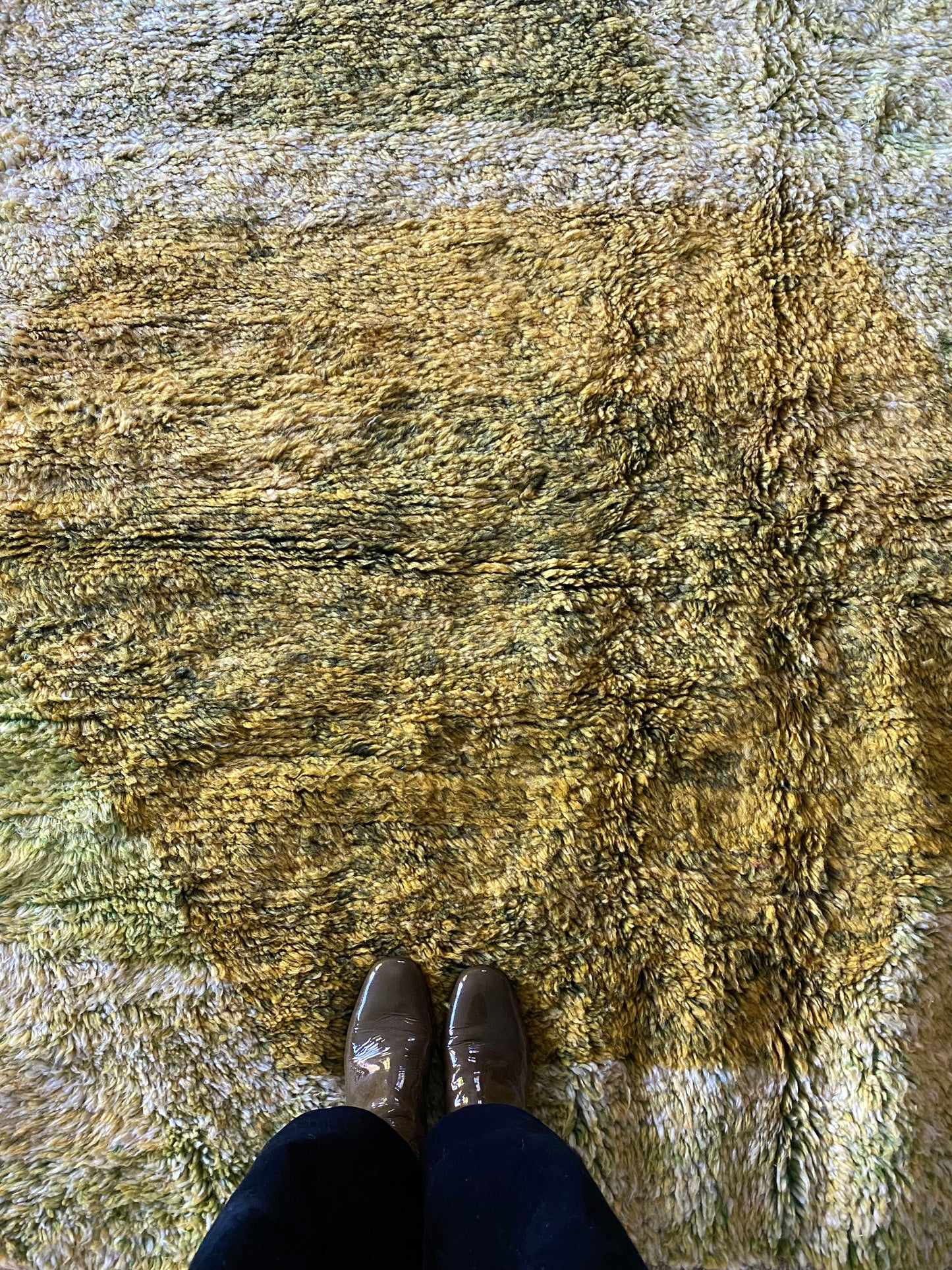 Beni Ouarain Marokkaans kleurrijk tapijt (1020) 300x200cm - Chartreuse