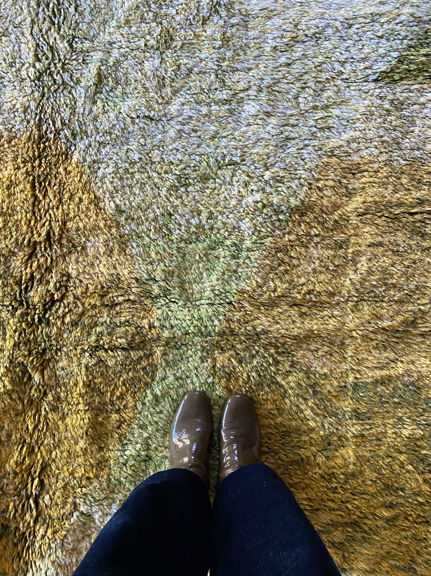 Beni Ouarain Marokkaans kleurrijk tapijt (1020) 300x200cm - Chartreuse