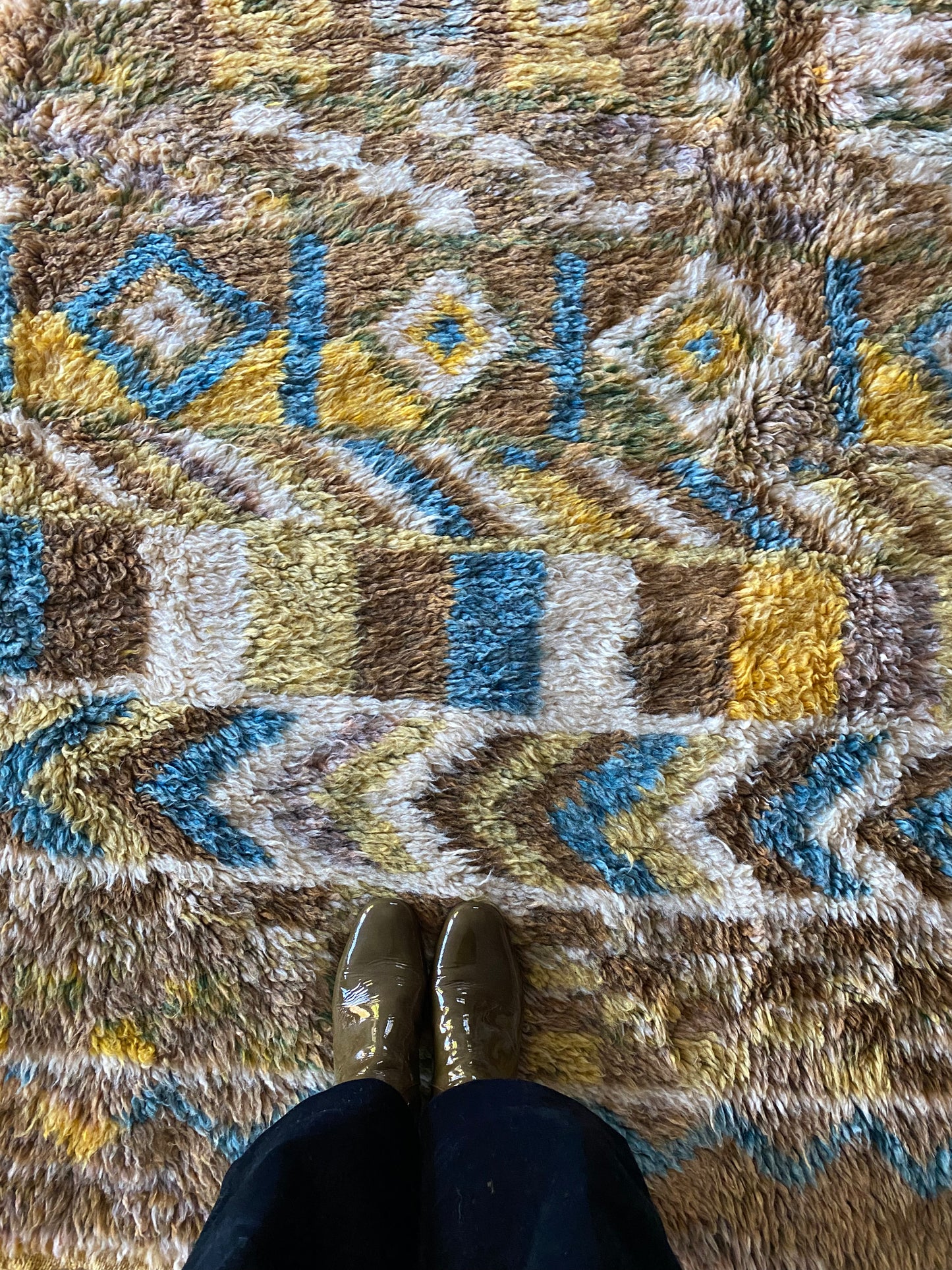 Beni Ouarain Marokkaans kleurrijk tapijt (1011) 254x156cm - Skoura