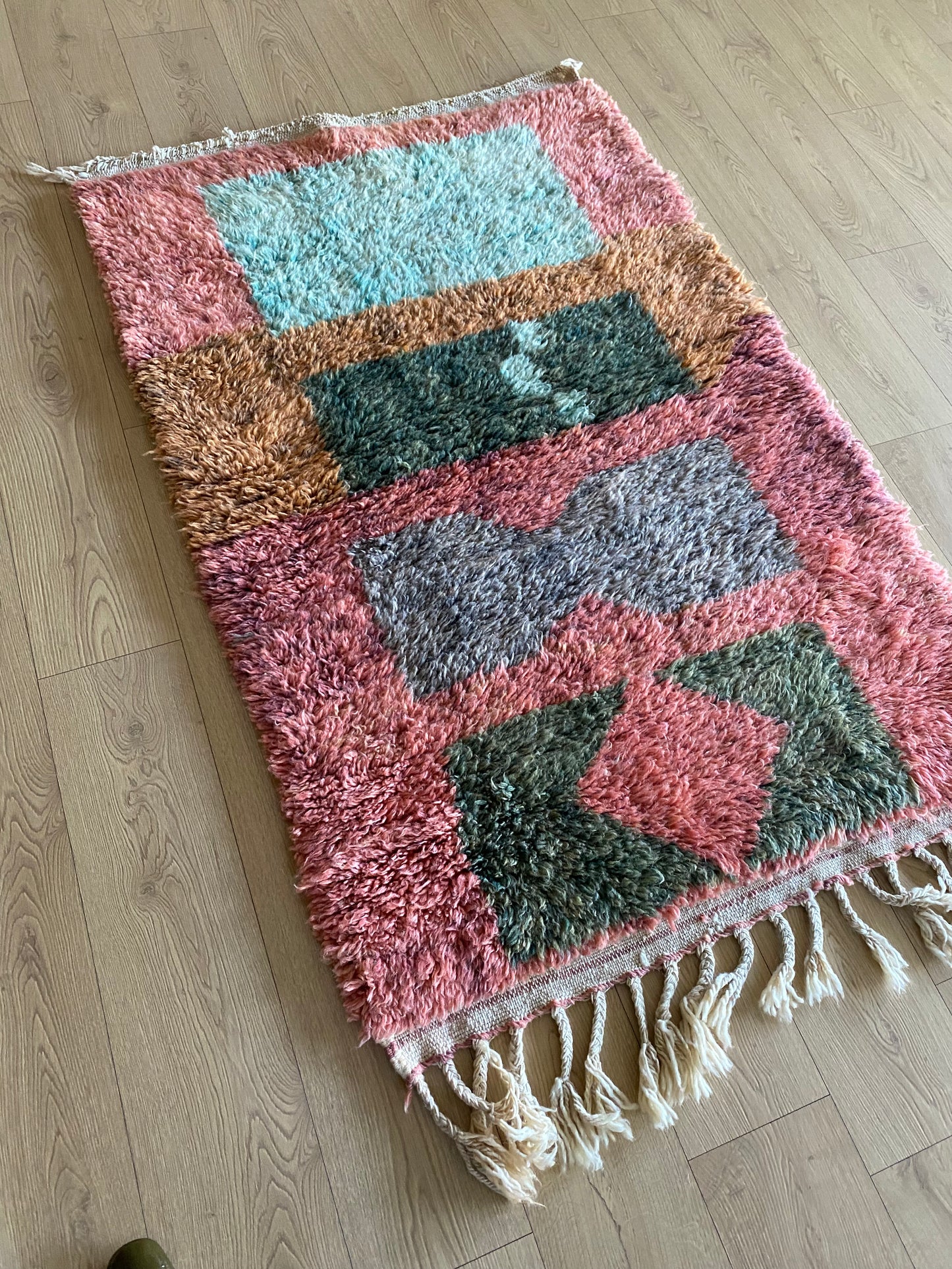 Beni Ouarain Marokkaans kleurrijk tapijt (1004) 160x104cm - Popsicle