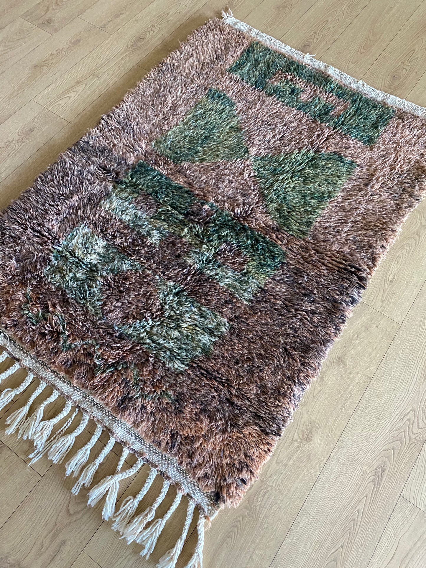 Beni Ouarain Marokkaans kleurrijk tapijt (1003) 154x106cm - Purple Moss