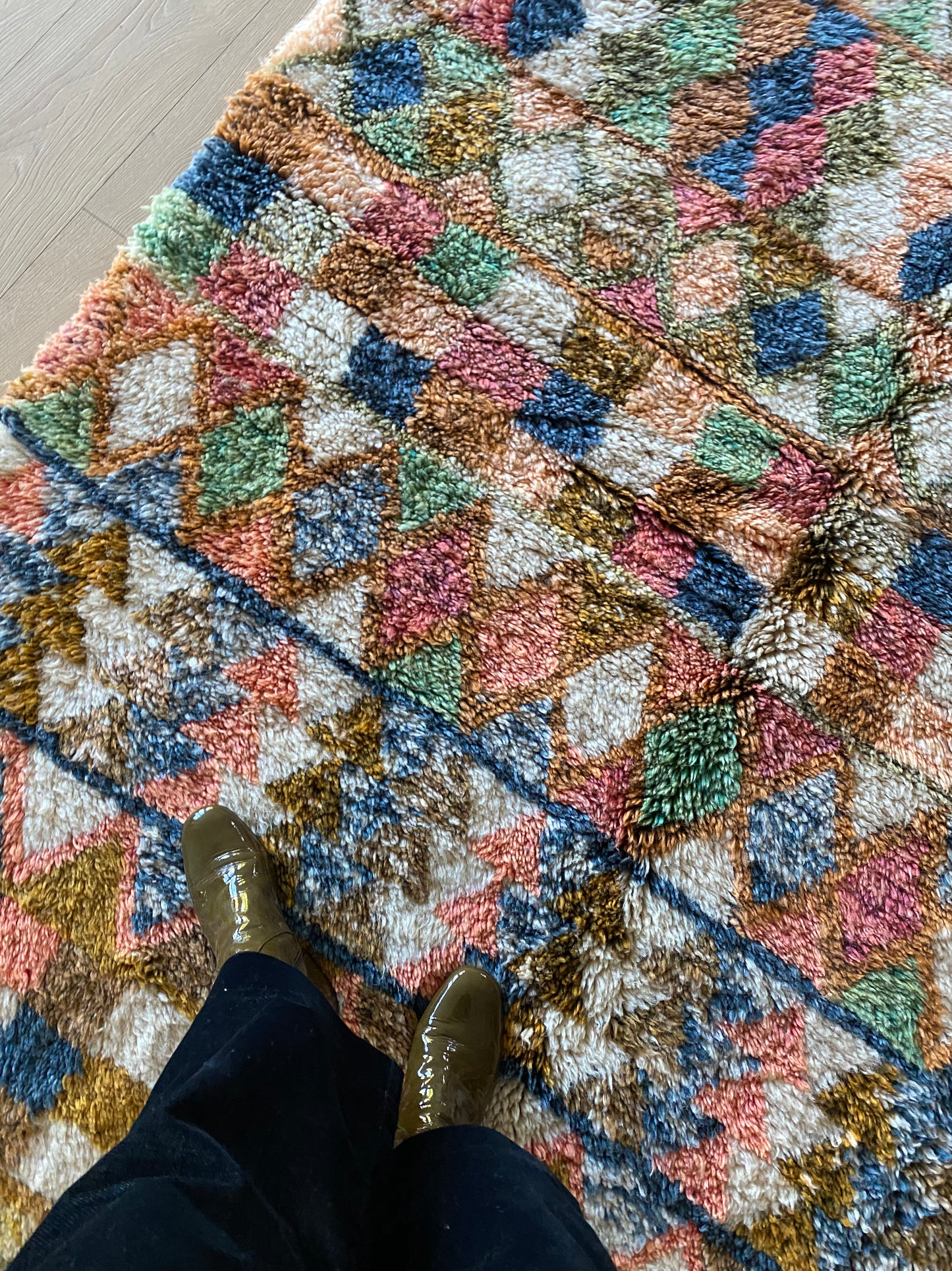 Beni Ouarain Marokkaans kleurrijk tapijt (1015) 250x170cm - Arlequin