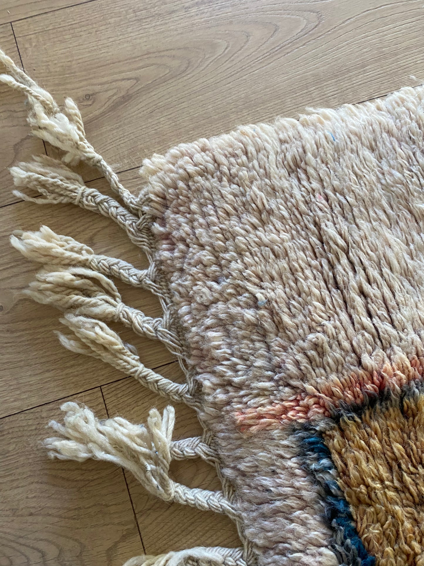 Beni Ouarain Marokkaans kleurrijk tapijt (1022) 293x223cm - Outremer