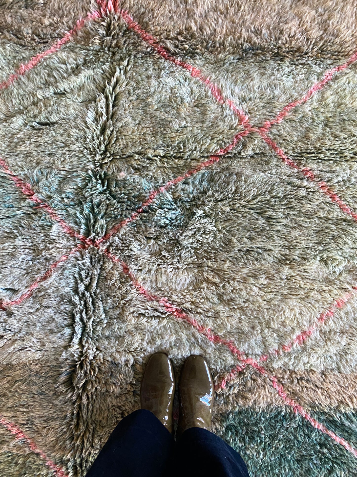 Beni Ouarain Marokkaans kleurrijk tapijt (1014) 255x172cm - Winter in the oasis