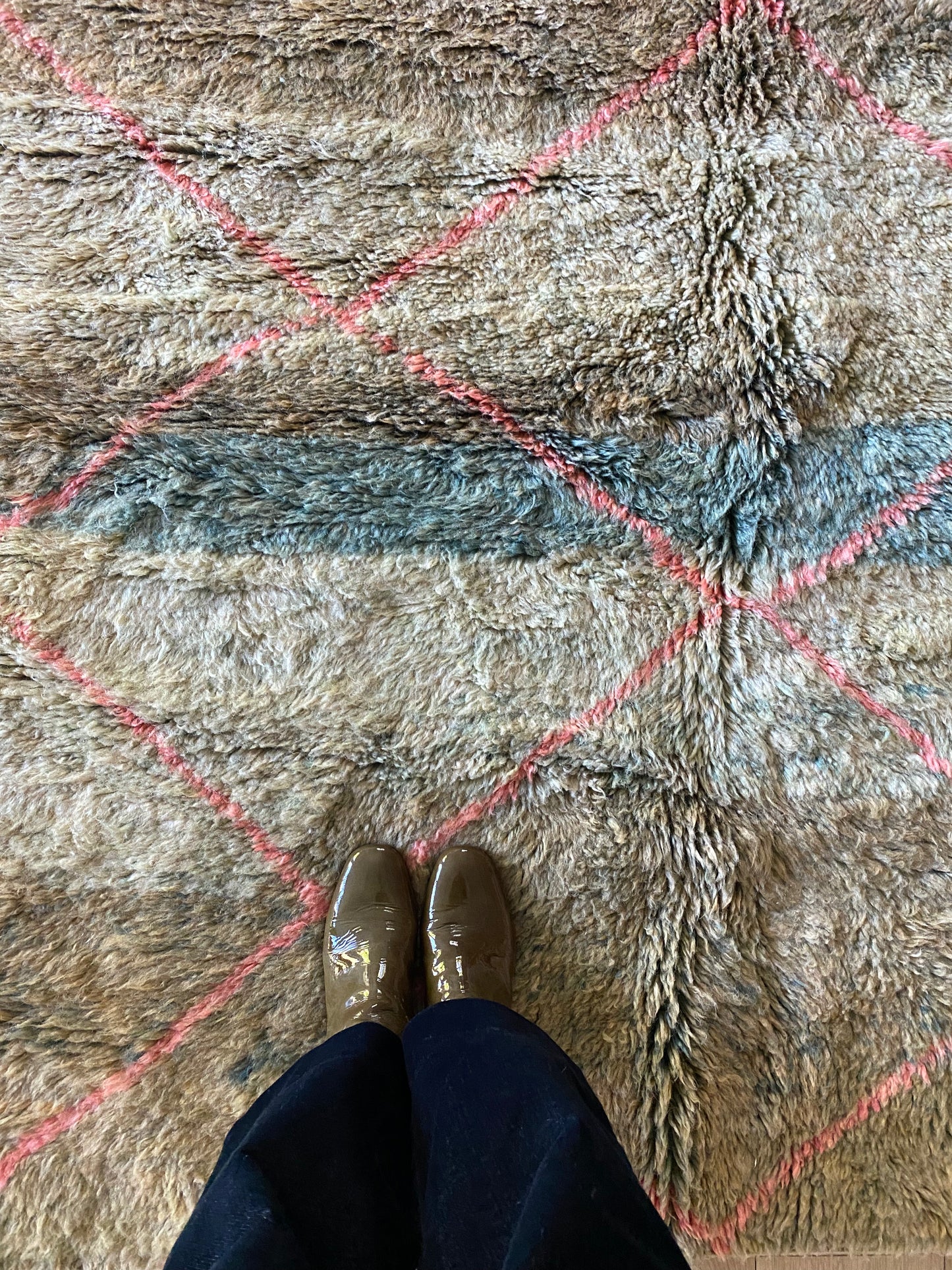 Beni Ouarain Marokkaans kleurrijk tapijt (1014) 255x172cm - Winter in the oasis