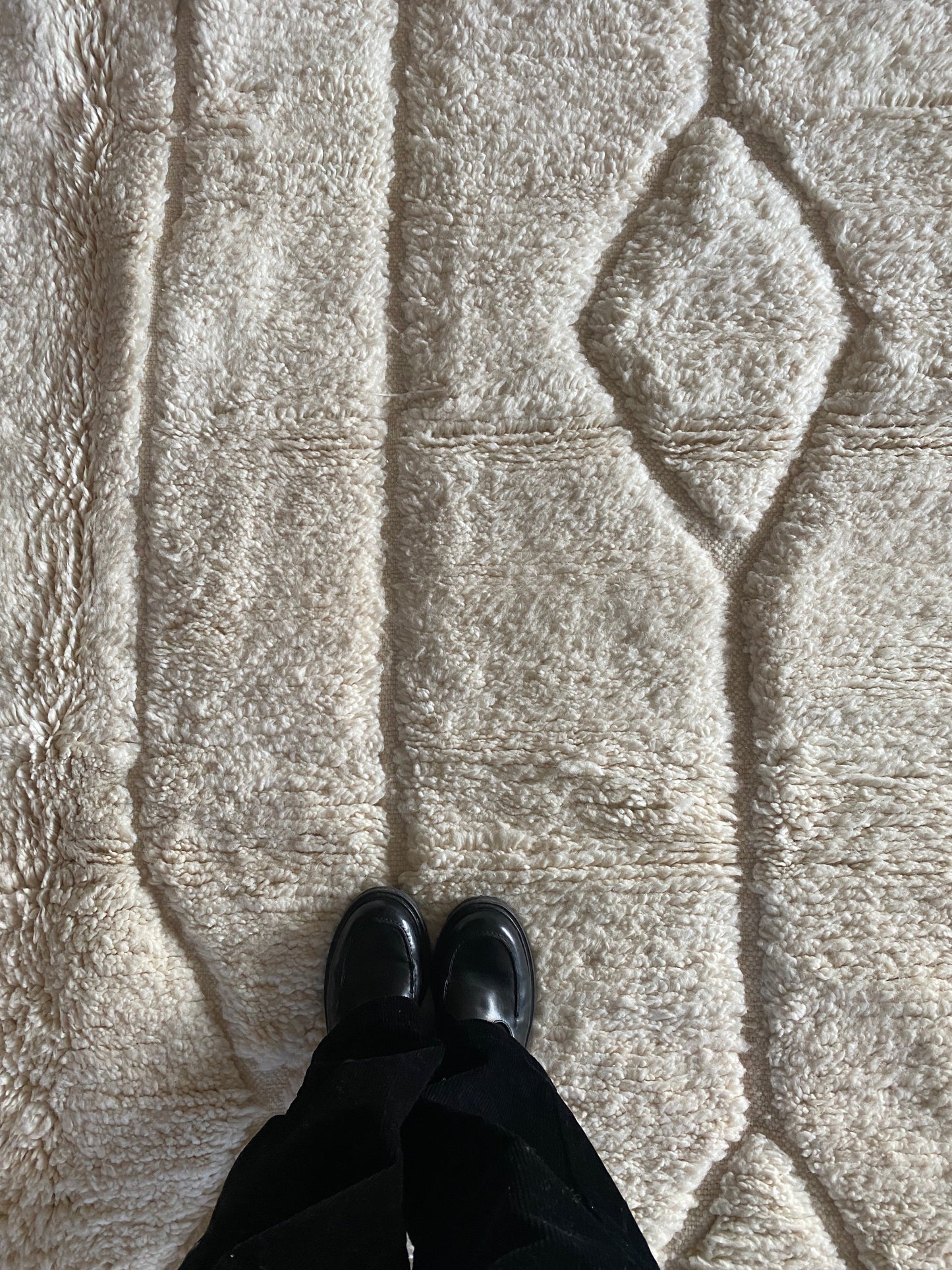 Beni Ouarain Moroccan White Rug (1067) 301x208cm - Timeless