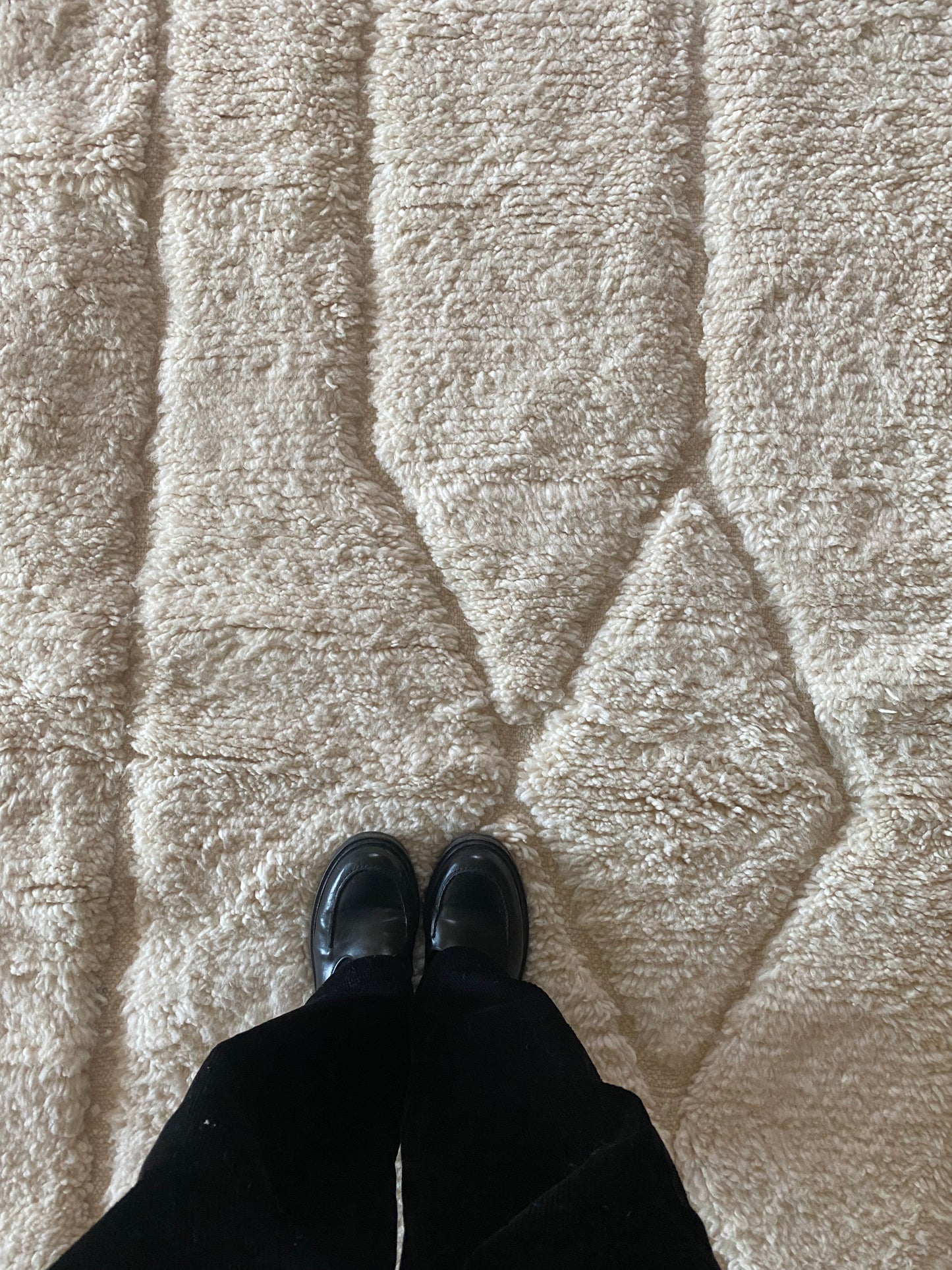 Beni Ouarain Moroccan White Rug (1067) 301x208cm - Timeless