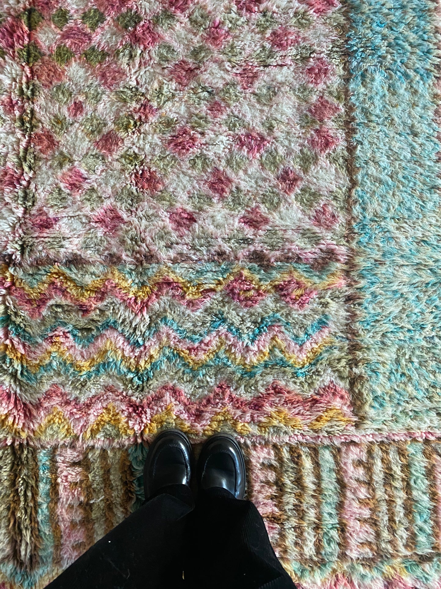 Beni Ouarain Moroccan Colorful Rug (1065) 299x197cm - Poppy Field