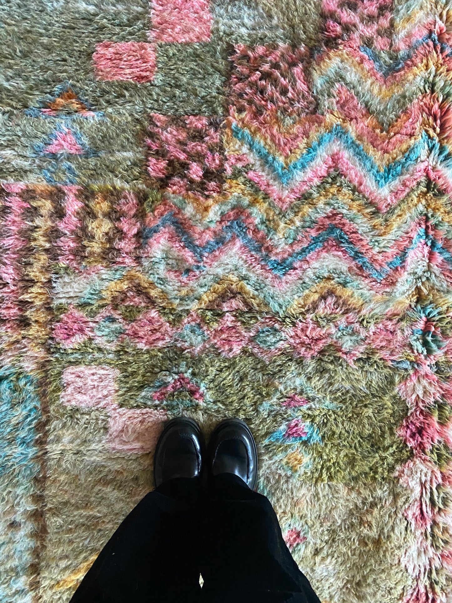 Beni Ouarain Moroccan Colorful Rug (1065) 299x197cm - Poppy Field