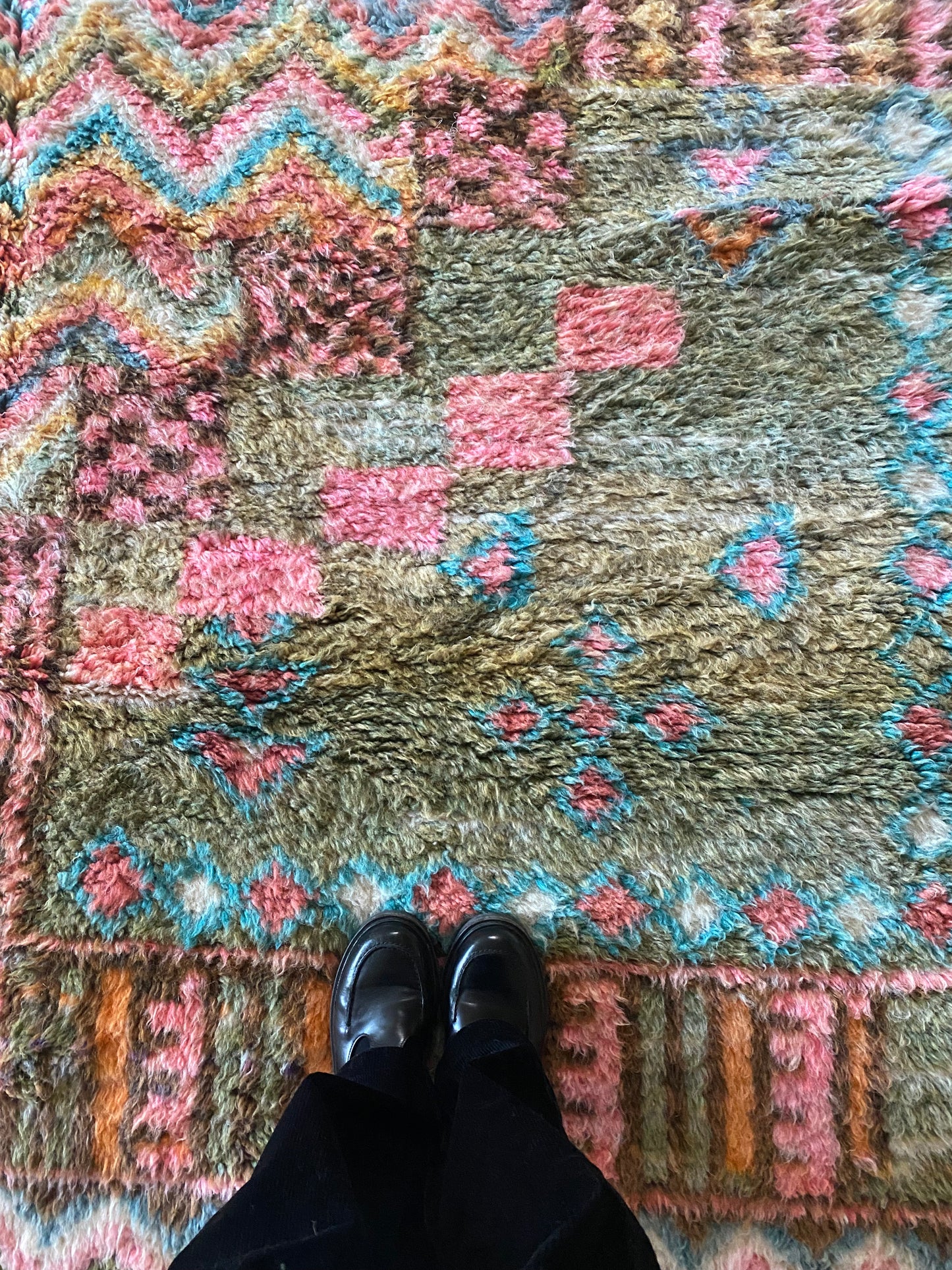 Beni Ouarain Moroccan Colorful Rug (1065) 299x197cm - Poppy Field