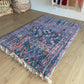 Beni Ouarain Moroccan Colorful Rug (1047) 242x162cm - Soft blue