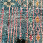 Beni Ouarain Moroccan Colorful Rug (1047) 242x162cm - Soft blue