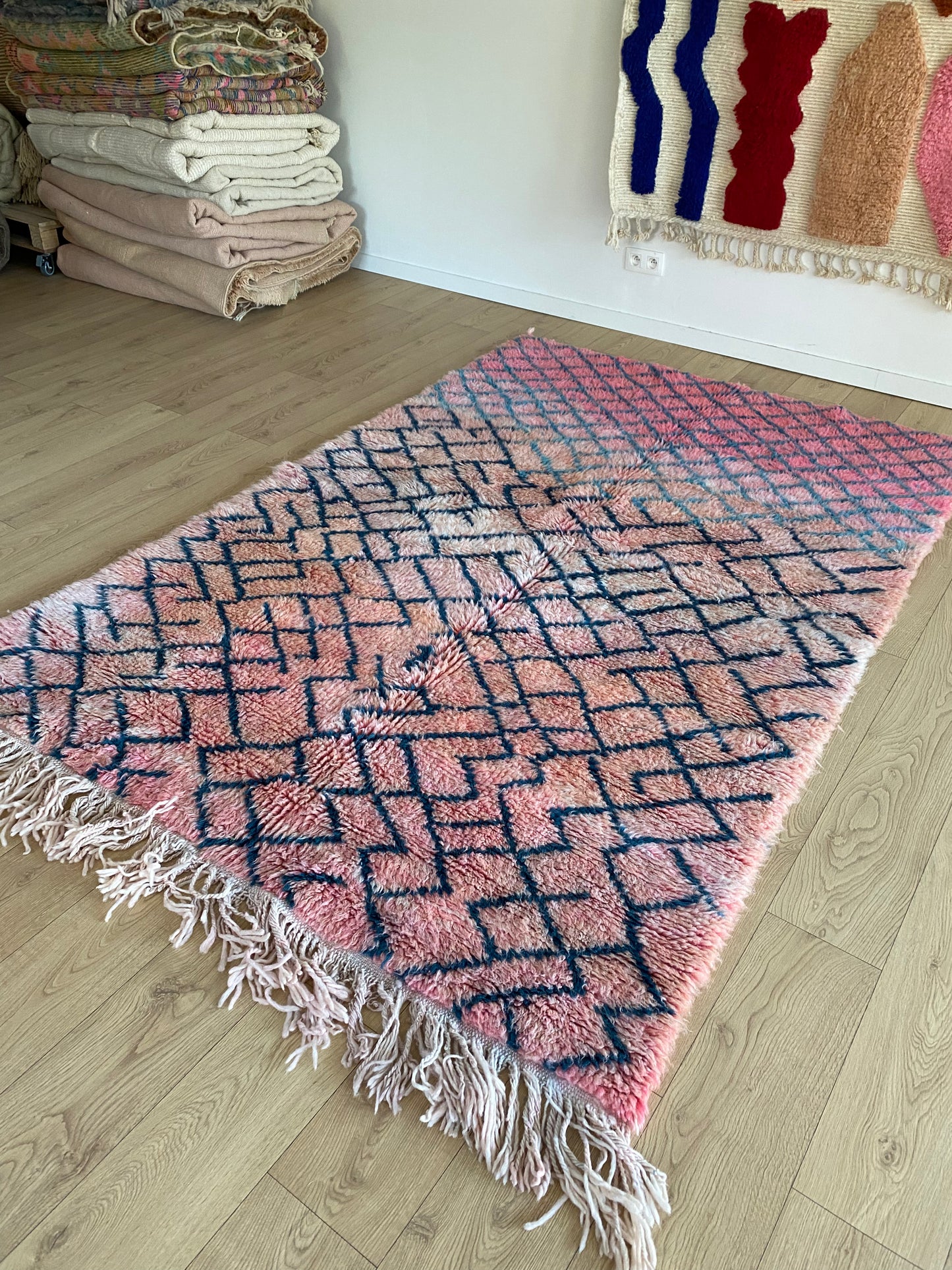 Beni Ouarain Moroccan Colorful Rug (1049) 248x173cm - Sofia