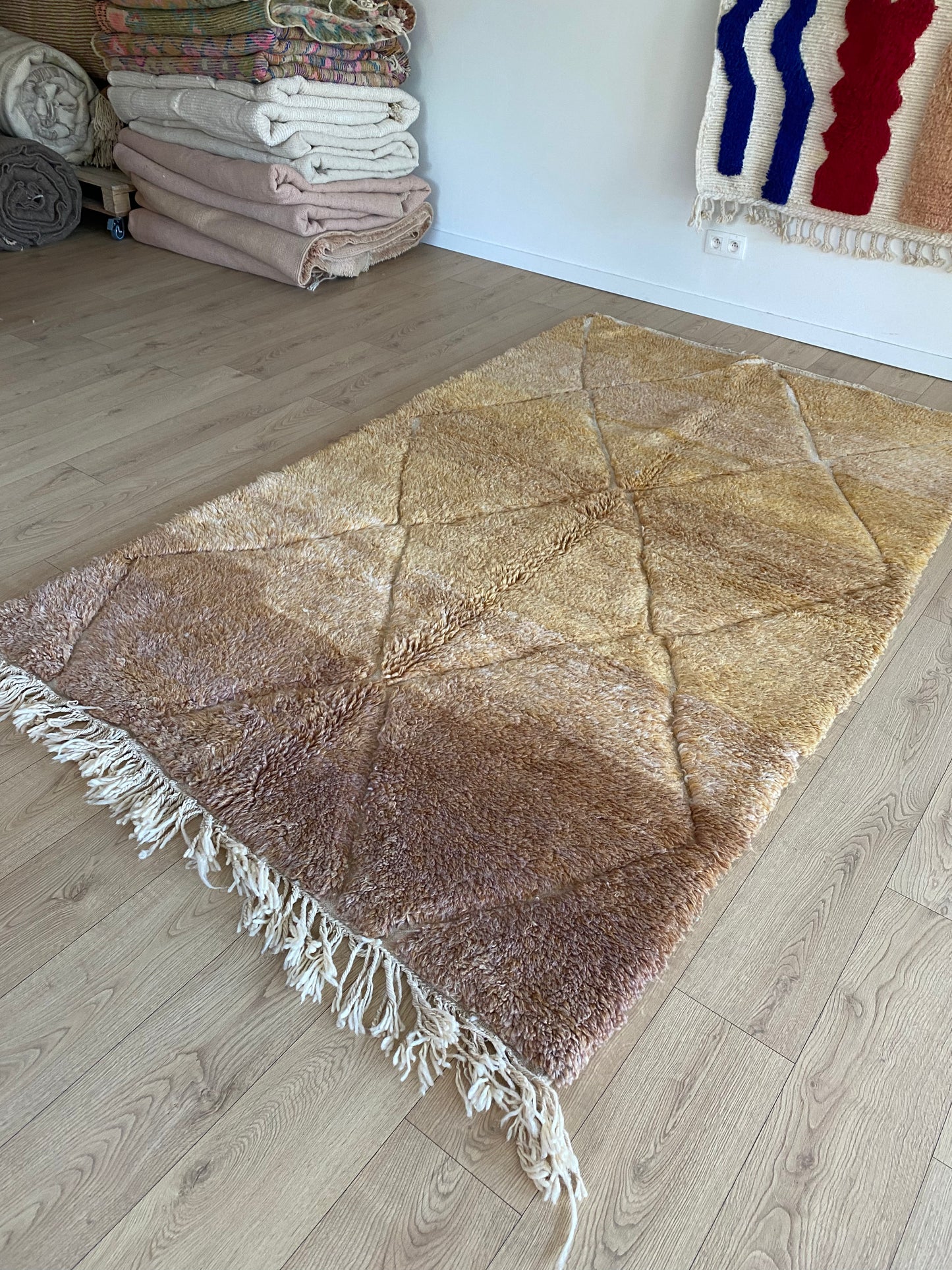 Beni Ouarain Moroccan Colorful Rug (1050) 252x157cm - Sunny