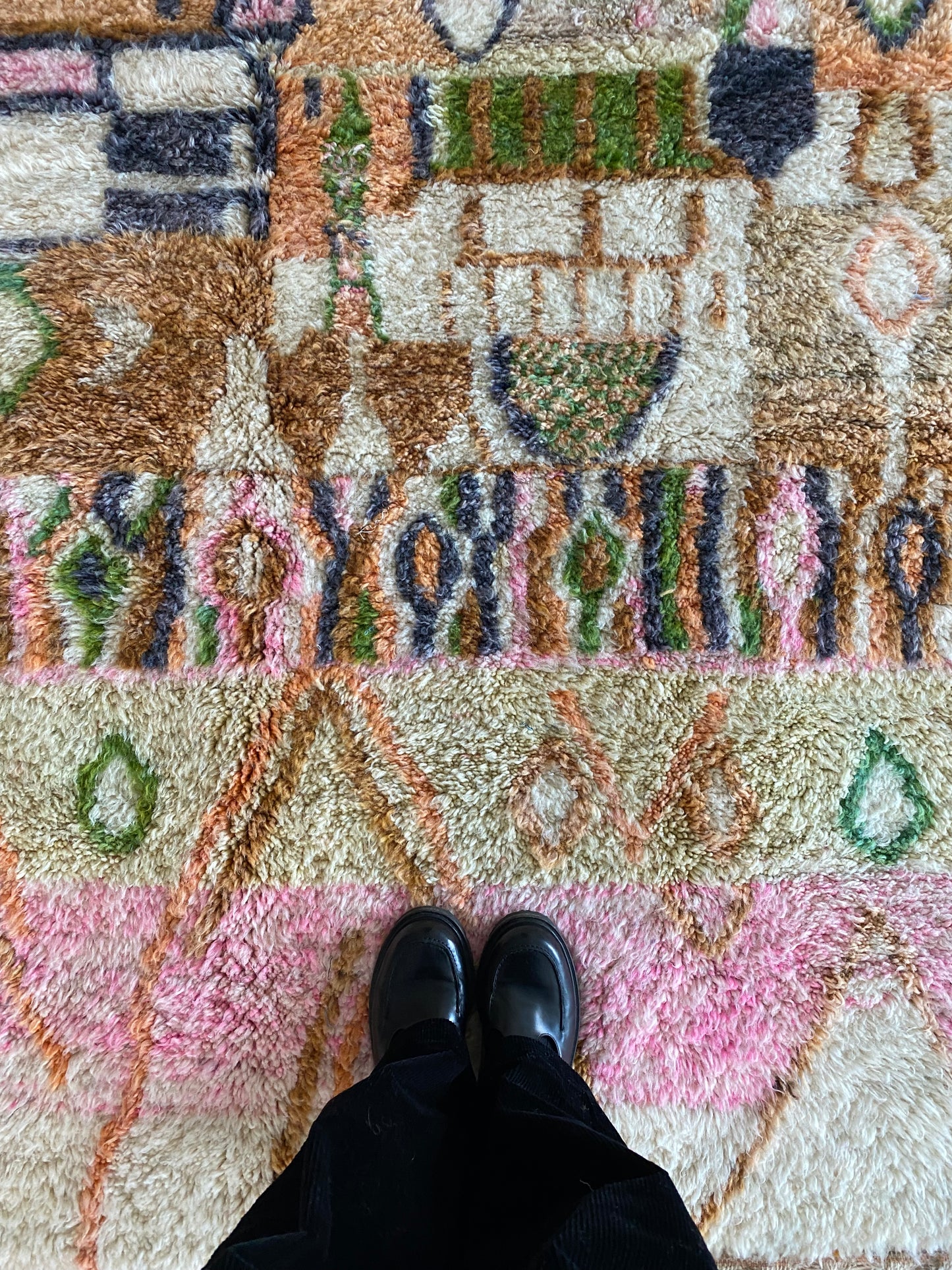 Beni Ouarain Moroccan Colorful Rug (1055) 249x160cm - Ourika