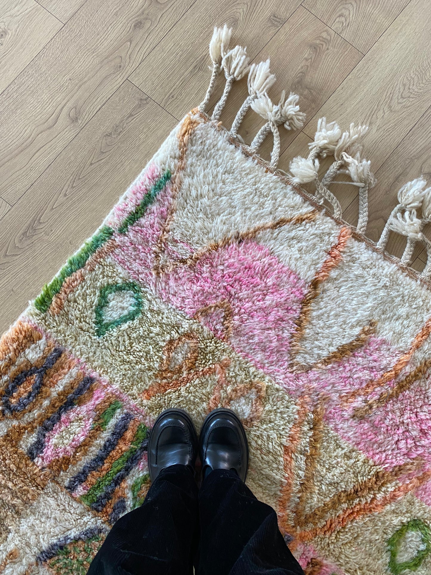 Beni Ouarain Moroccan Colorful Rug (1055) 249x160cm - Ourika