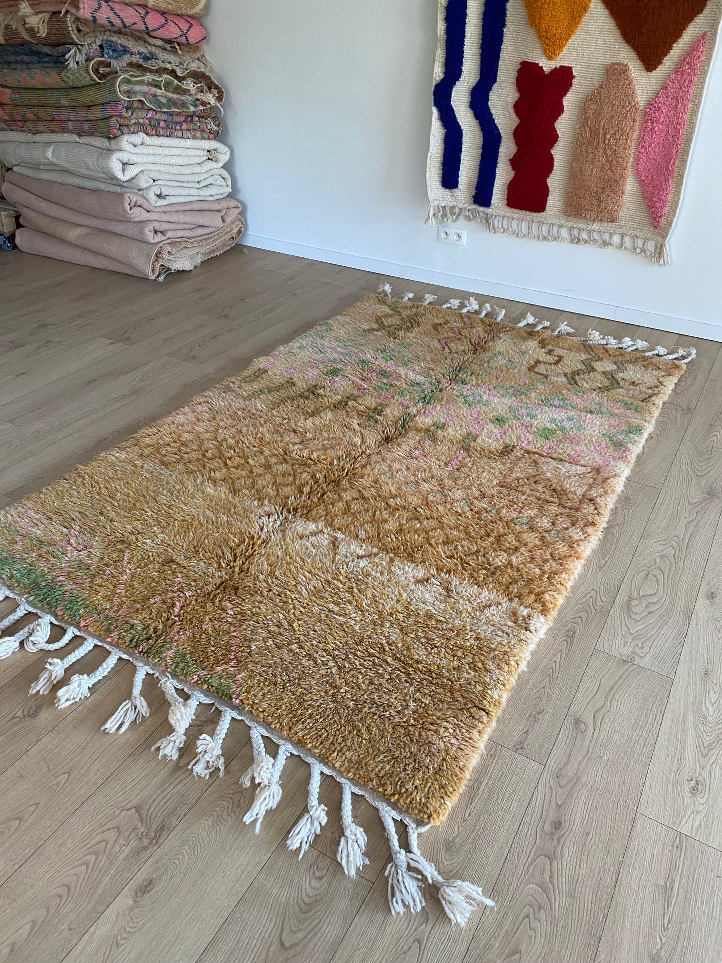 Beni Ouarain Moroccan Colorful Rug (1054) 248x162cm - Caravane