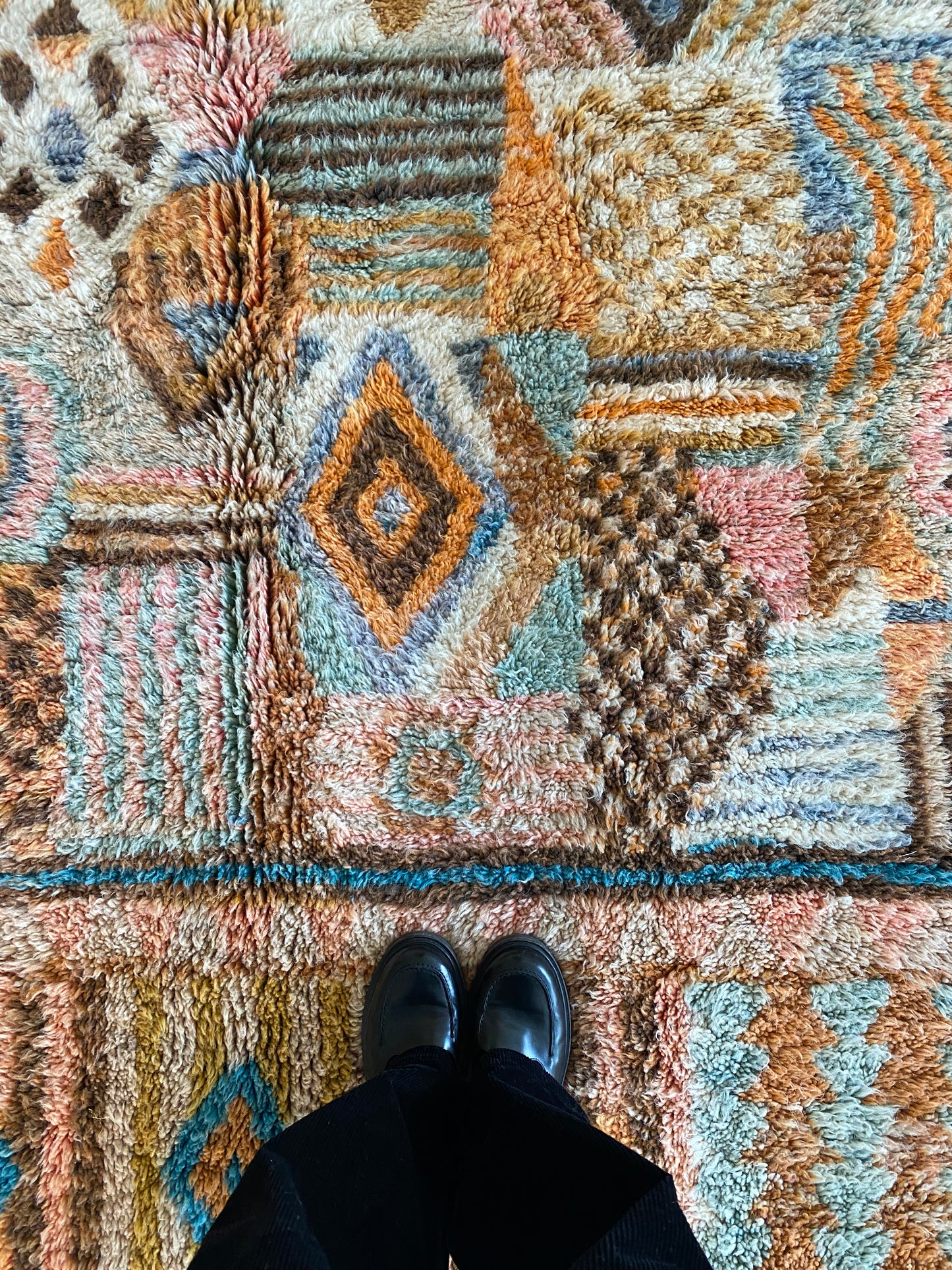 Beni Ouarain Moroccan Colorful Rug (1053) 261x174cm - The 70s