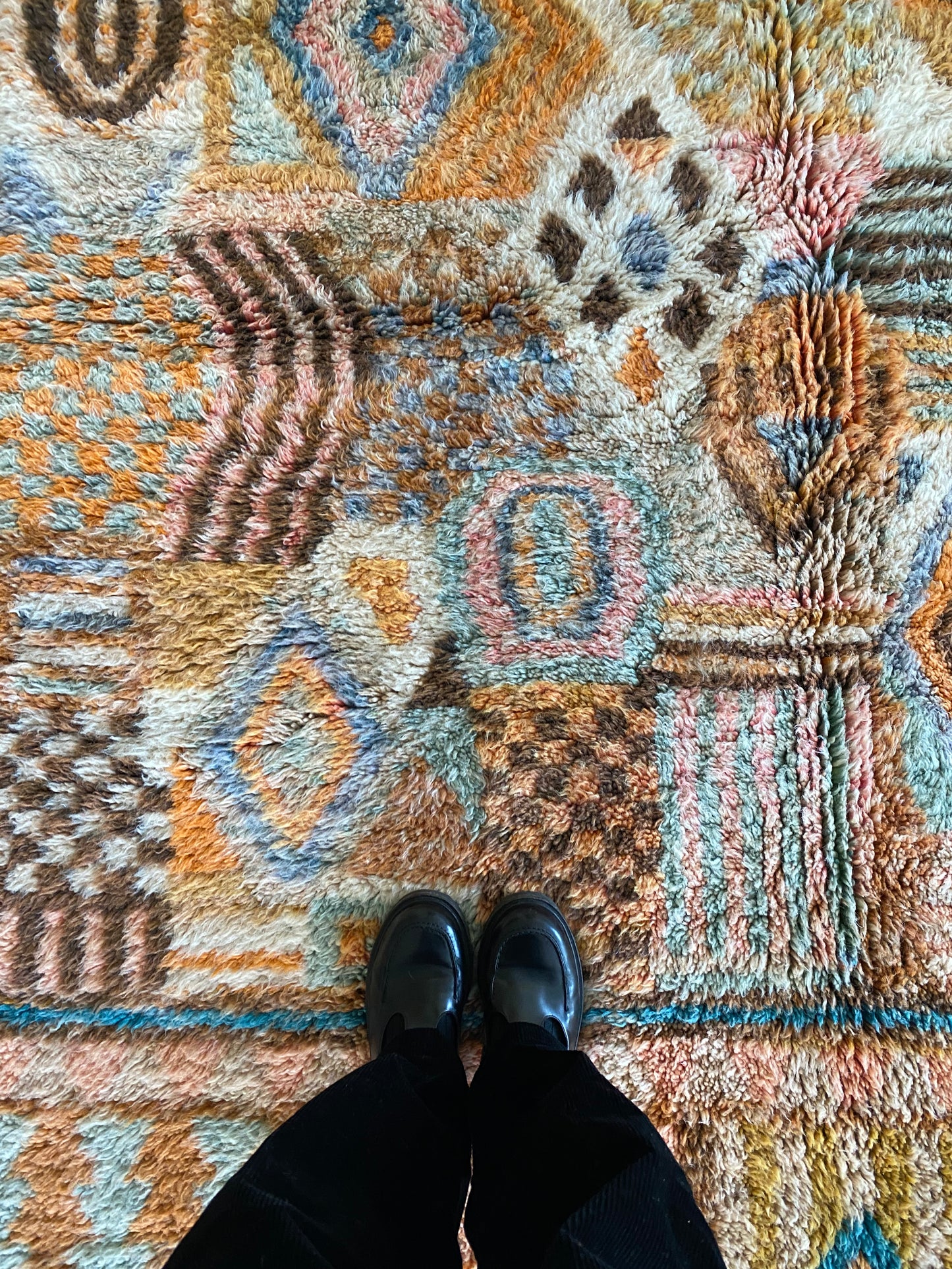 Beni Ouarain Moroccan Colorful Rug (1053) 261x174cm - The 70s