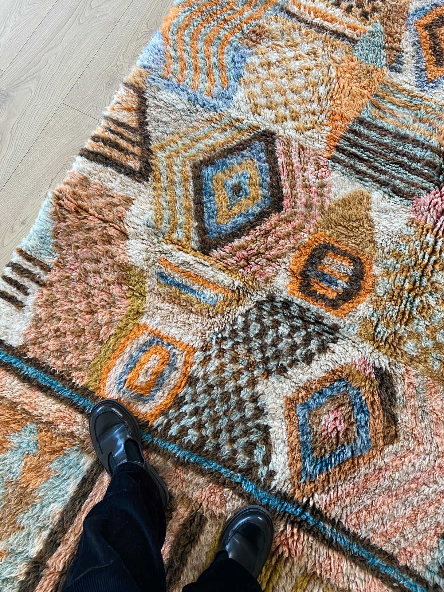 Beni Ouarain Moroccan Colorful Rug (1053) 261x174cm - The 70s