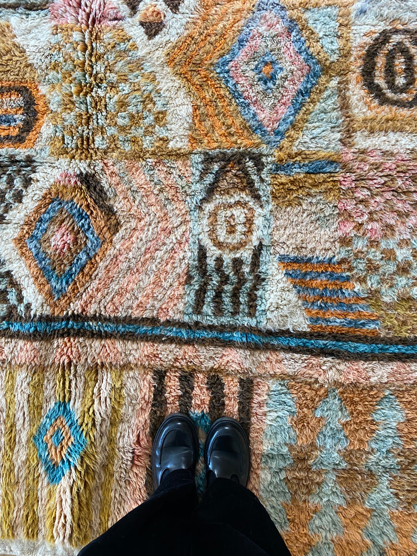 Beni Ouarain Moroccan Colorful Rug (1053) 261x174cm - The 70s