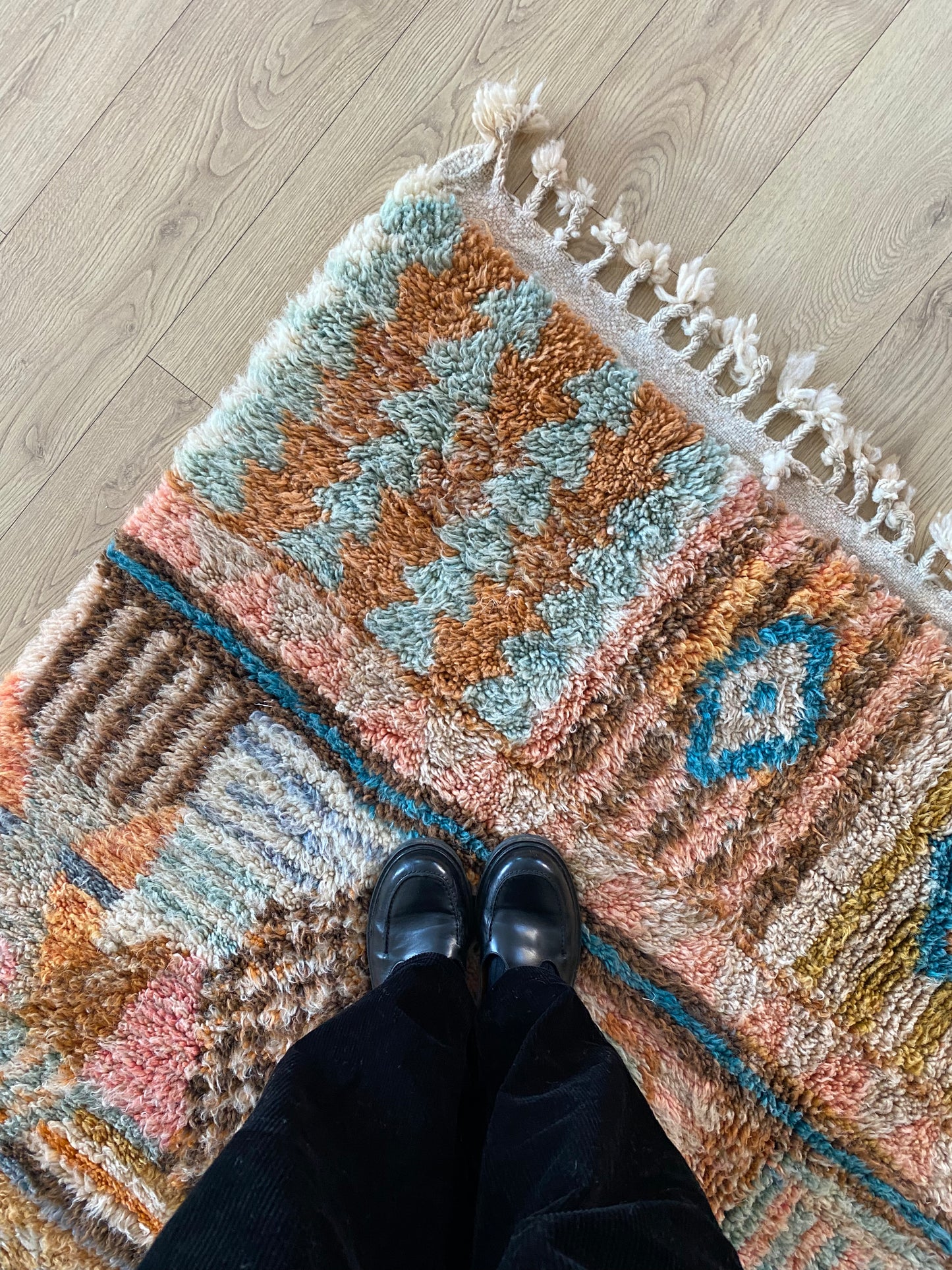 Beni Ouarain Moroccan Colorful Rug (1053) 261x174cm - The 70s