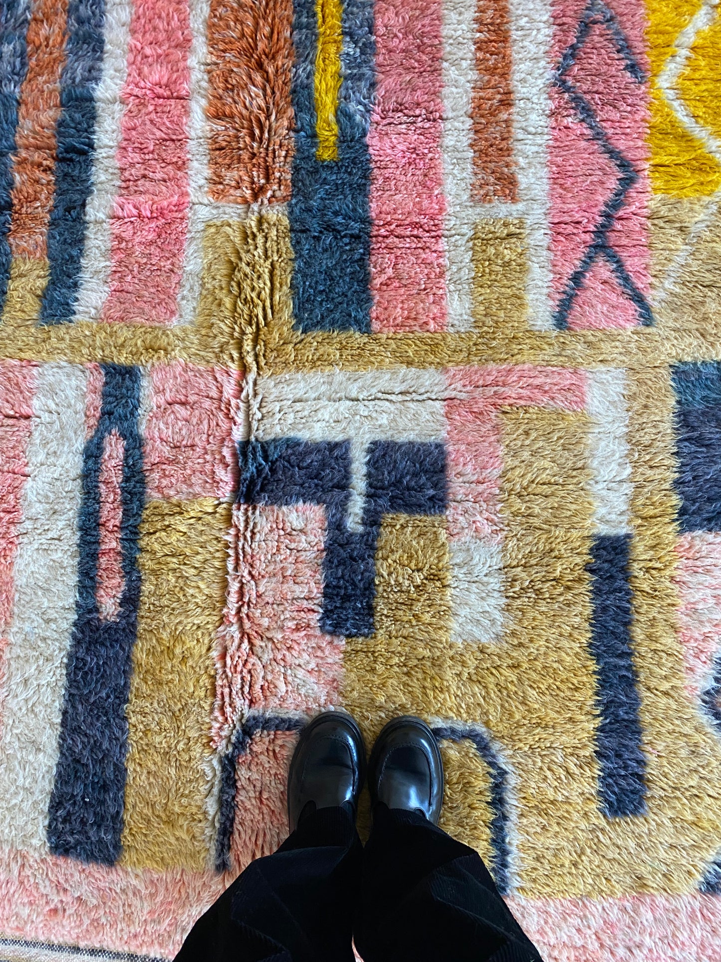 Beni Ouarain Moroccan Colorful Rug (1048) 248x155cm - Ewilan