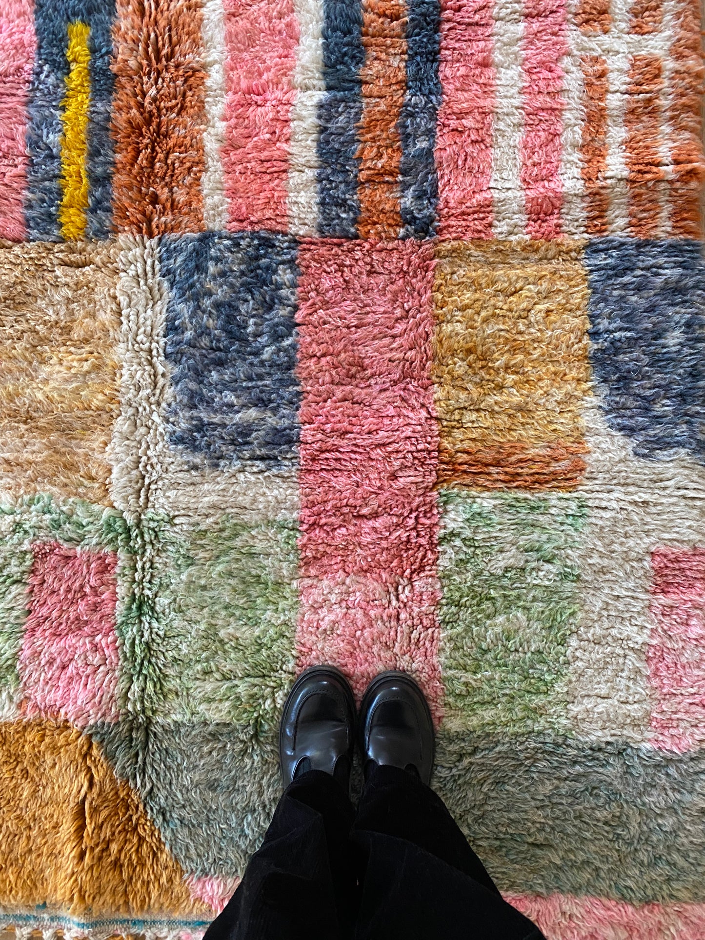 Beni Ouarain Moroccan Colorful Rug (1048) 248x155cm - Ewilan