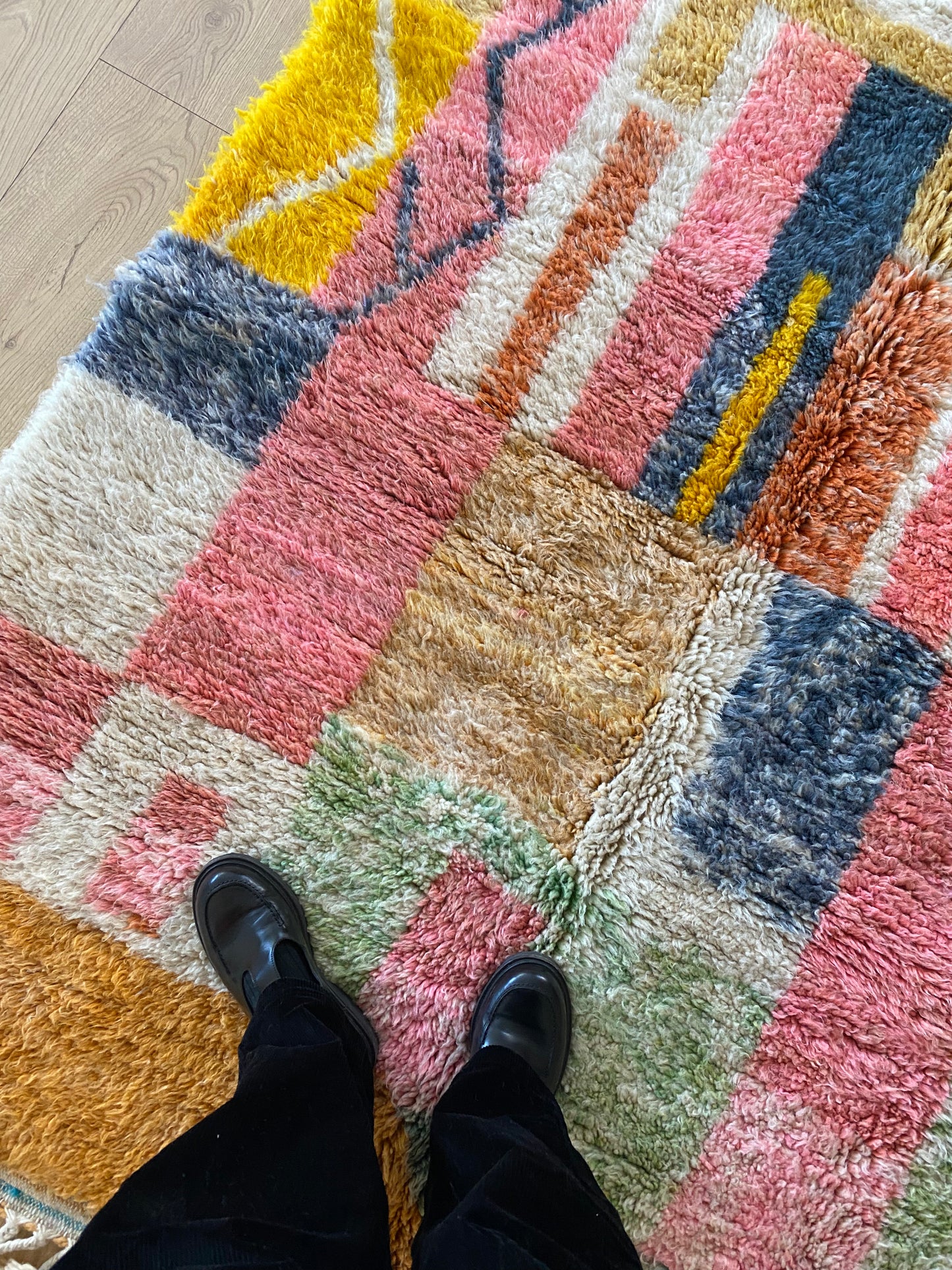 Beni Ouarain Moroccan Colorful Rug (1048) 248x155cm - Ewilan