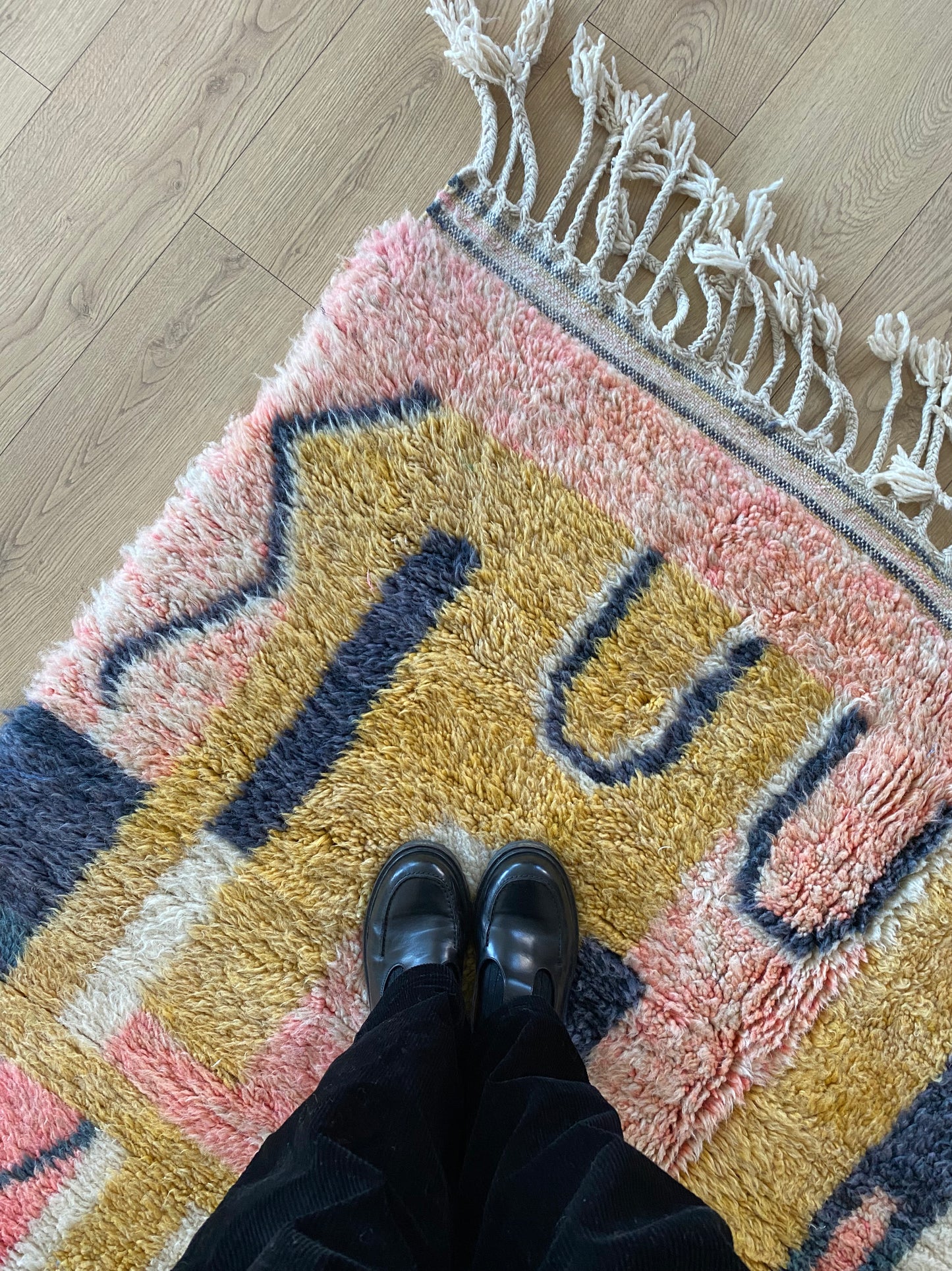 Beni Ouarain Moroccan Colorful Rug (1048) 248x155cm - Ewilan