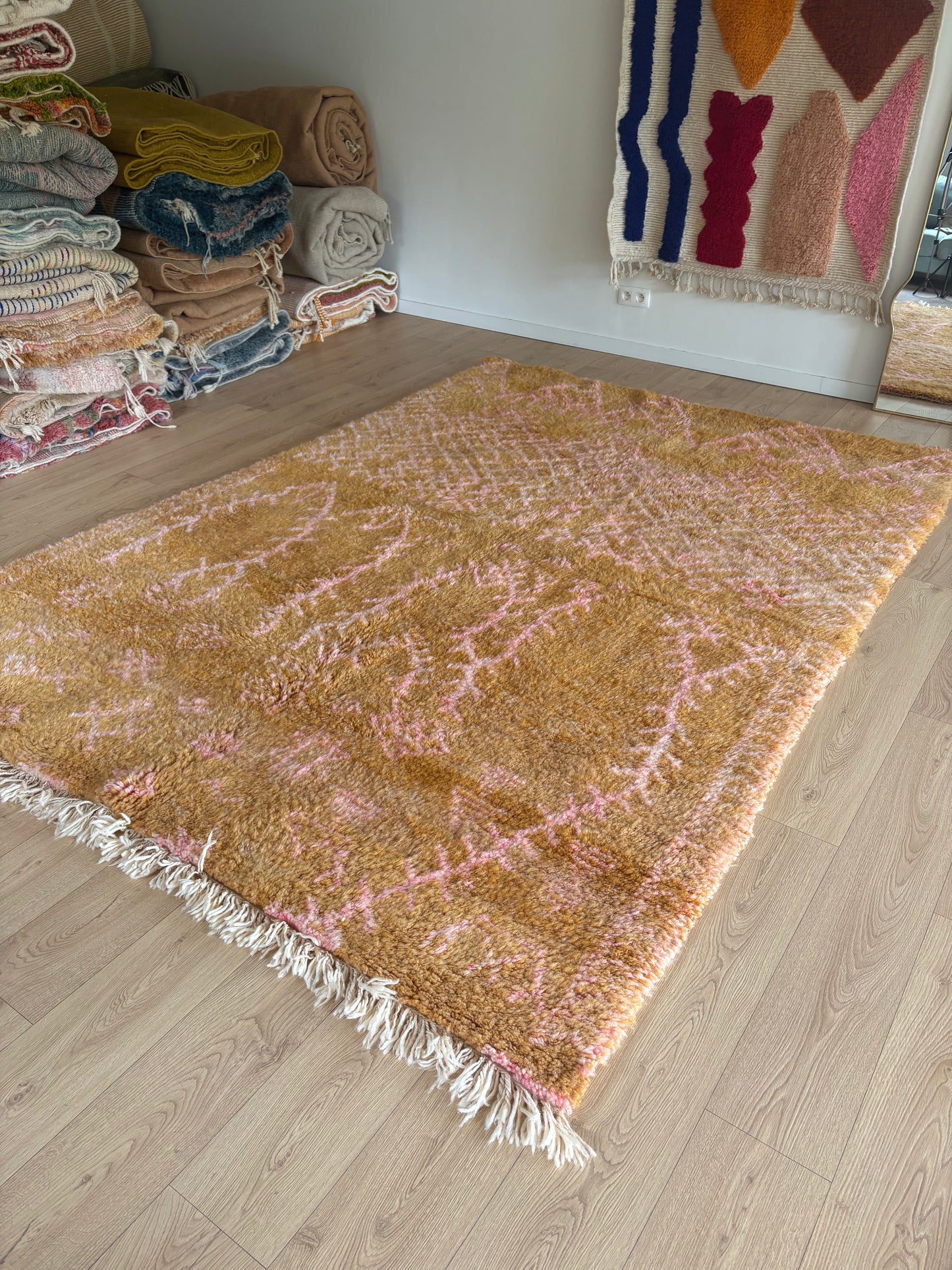 Beni Ouarain Moroccan Colorful Rug (1203) 294x208cm - Summer Heat