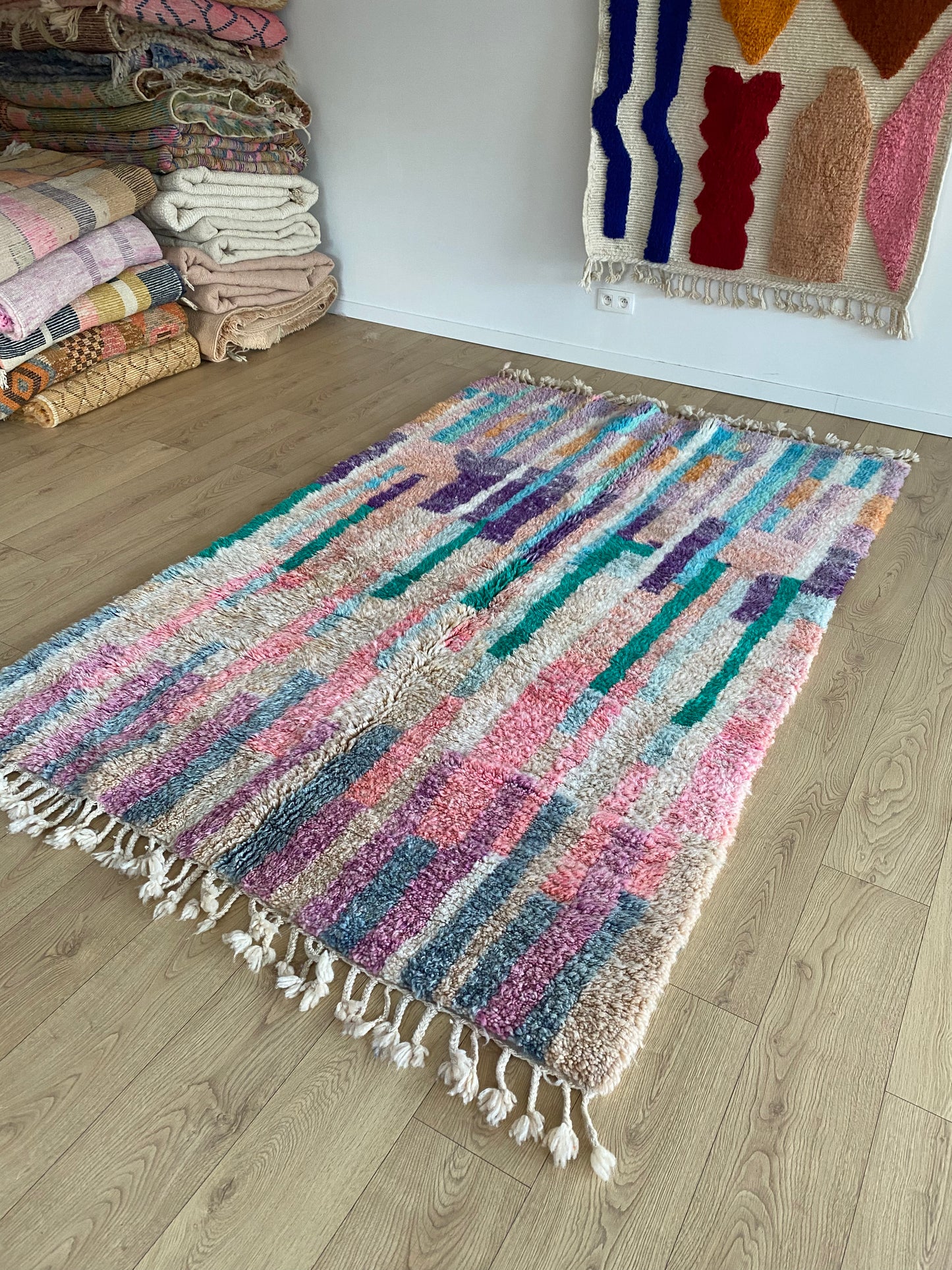 Beni Ouarain Moroccan Colorful Rug (1043) 250x161cm - Noelle