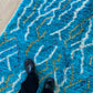 Beni Ouarain Moroccan Colorful Rug (1041) 249x157cm - Blue