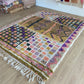 Beni Ouarain Moroccan Colorful Rug (1056) 292x214cm - Board Game