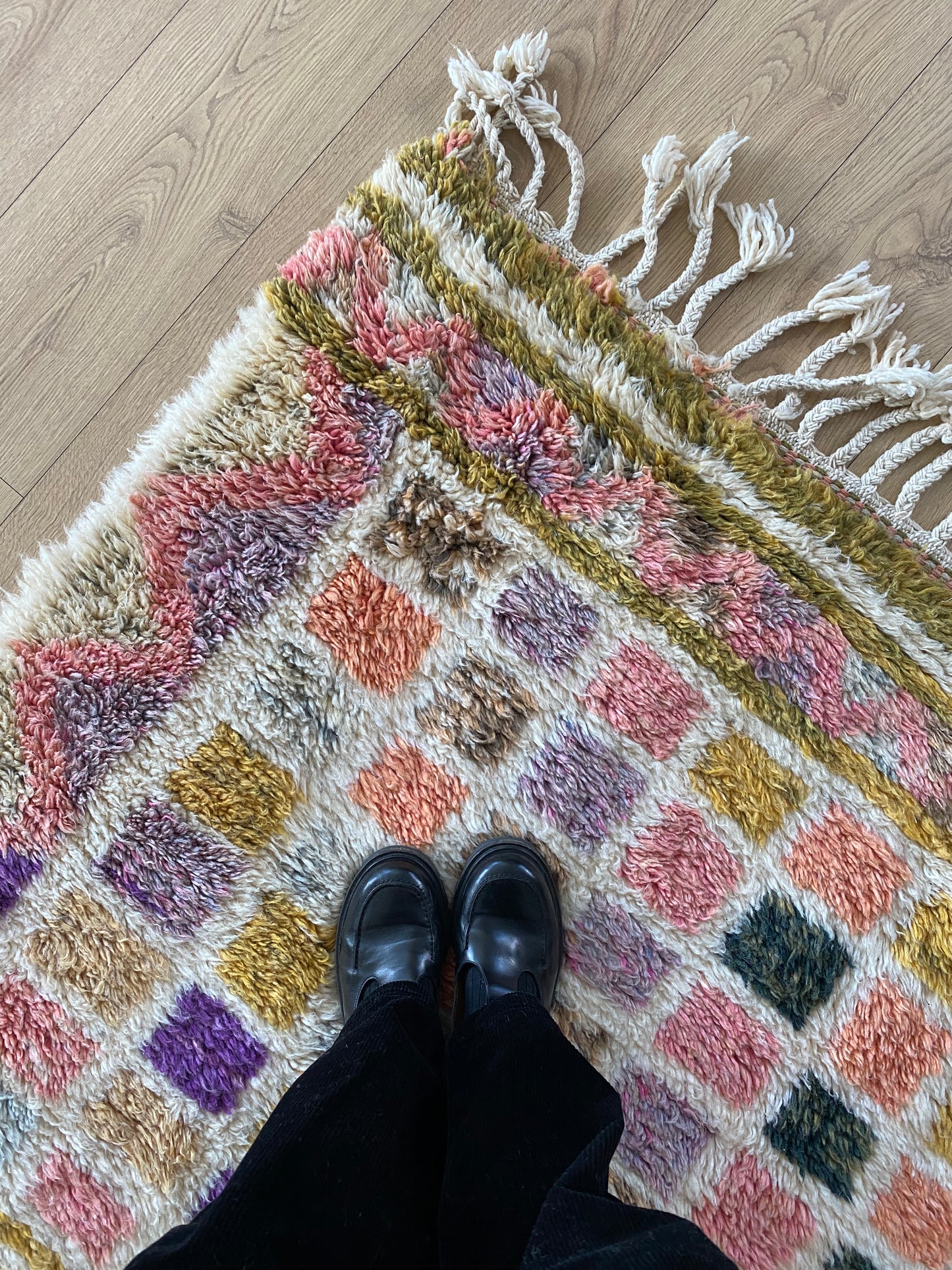 Beni Ouarain Moroccan Colorful Rug (1056) 292x214cm - Board Game