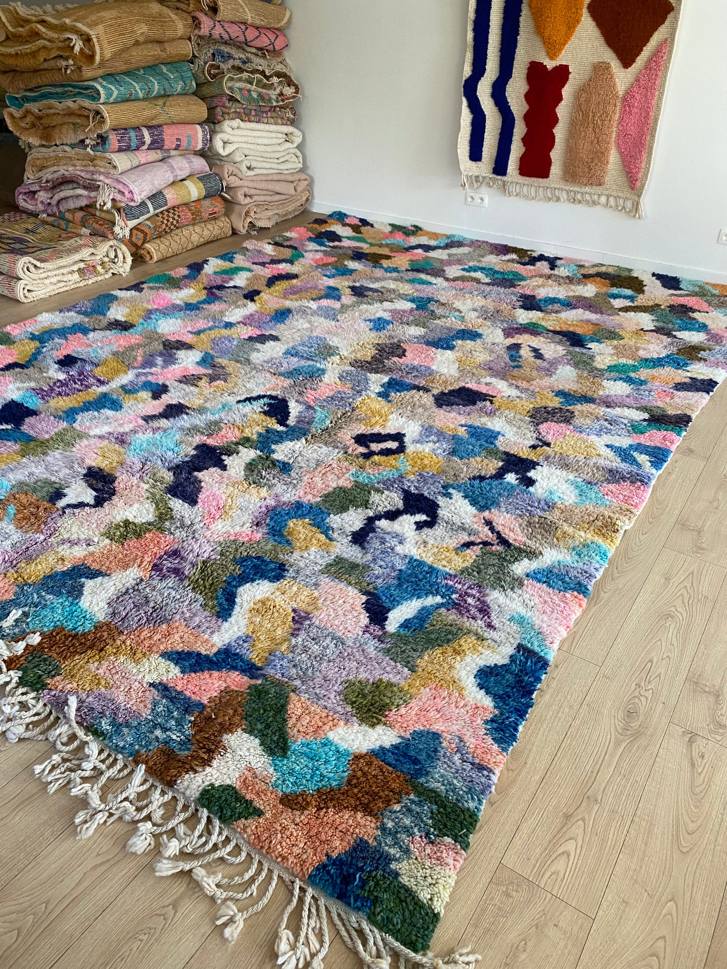 Beni Ouarain Moroccan Colorful Rug (1076) 418x310cm - Memories