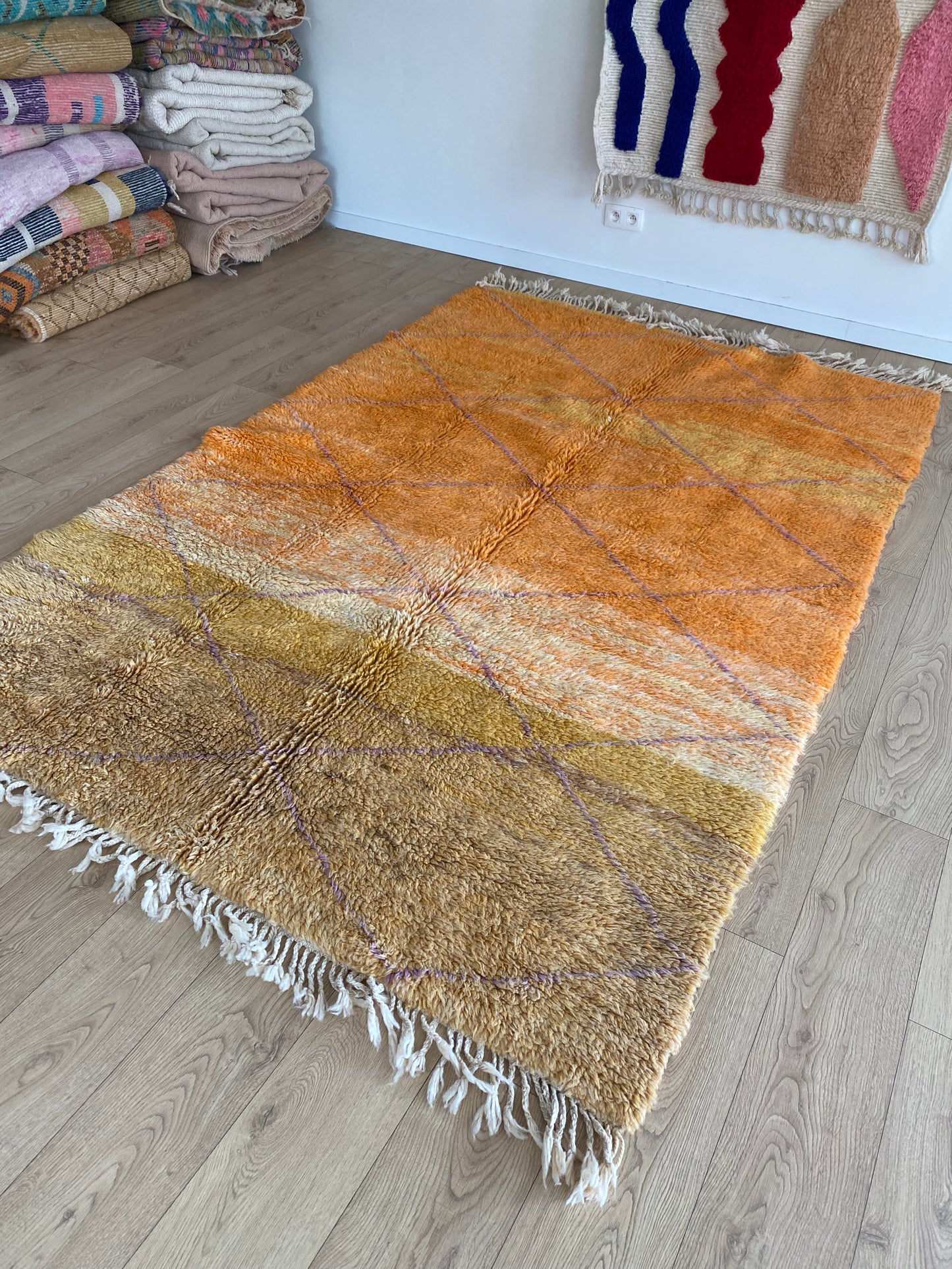 Beni Ouarain Moroccan Colorful Rug (1039) 273x174cm - Bright