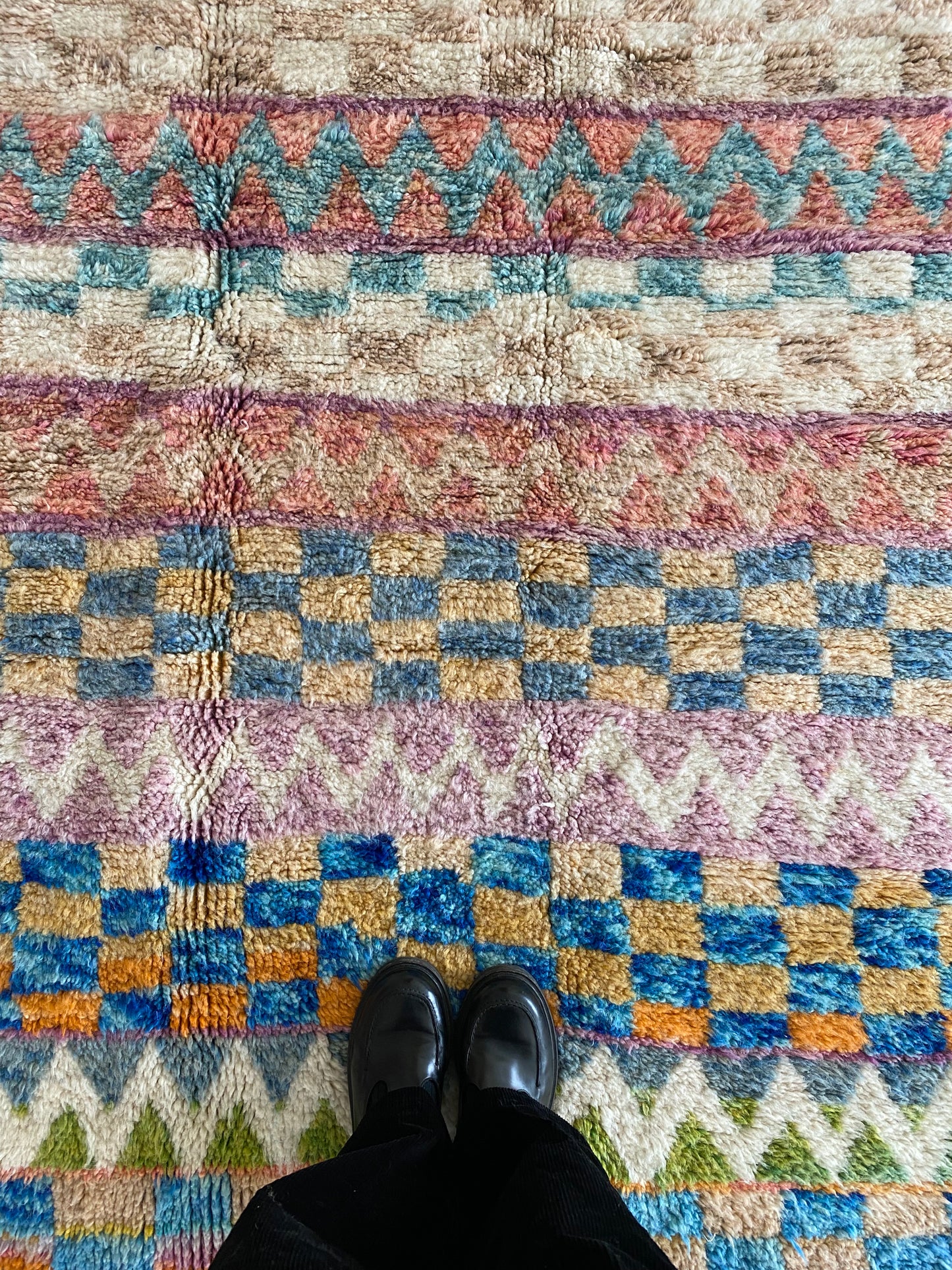 Beni Ouarain Moroccan Colorful Rug (1042) 235x168cm - Arlequin